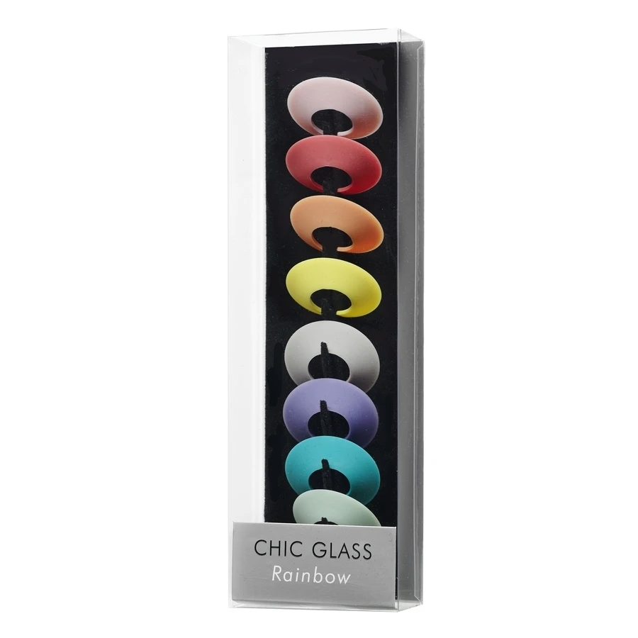 Set of 9 - Chic Glass Rainbow 