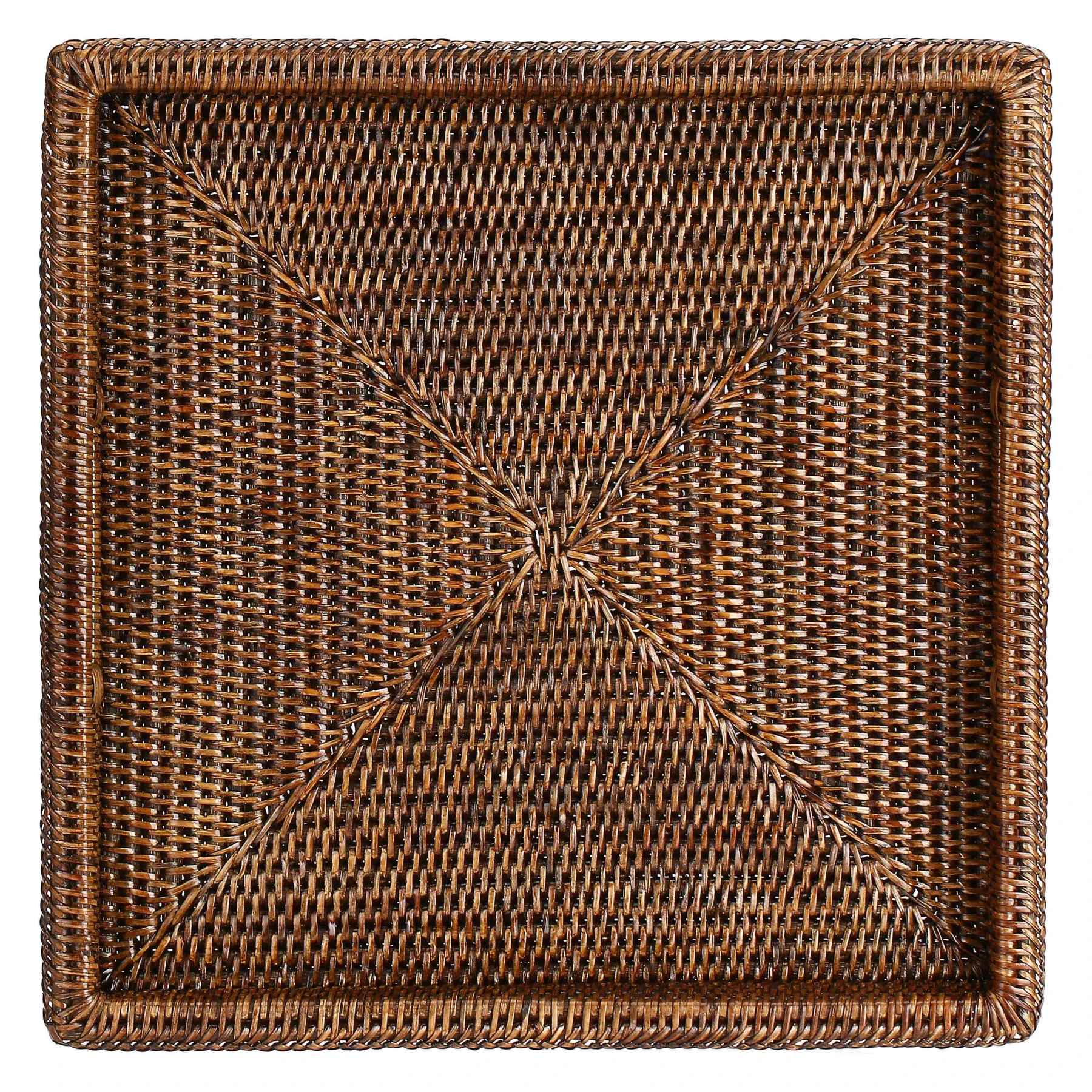 BOTANIO SQUARE TRAY 40X40X5CM BROWN