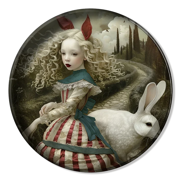 Round Tray - Alisa - Alice's Rabbit  30 cm