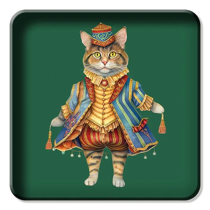 Square Tray - Circus Cat 30 x 30cm