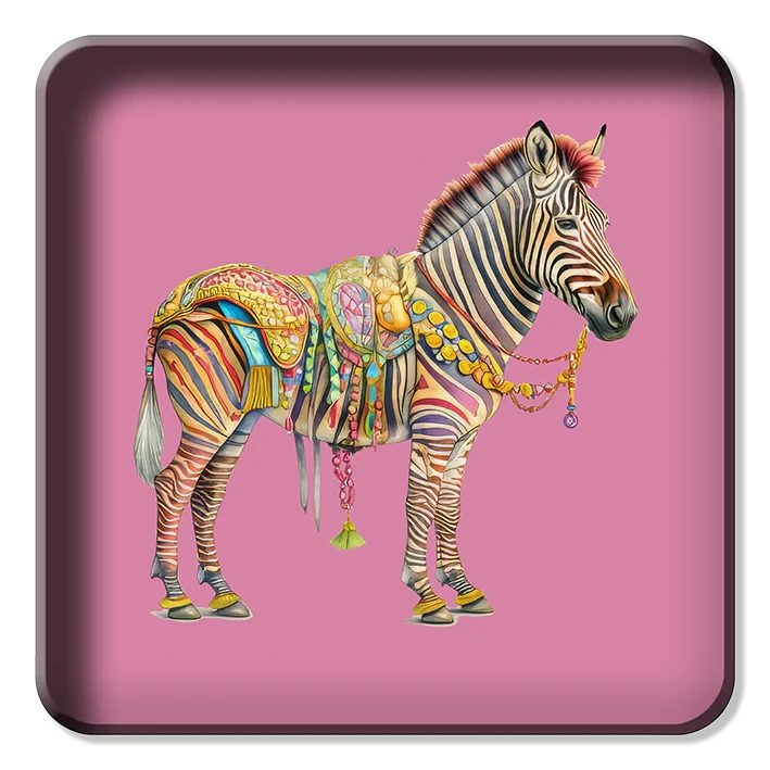 Square Tray - Circus Zebra 30 x 30 cm
