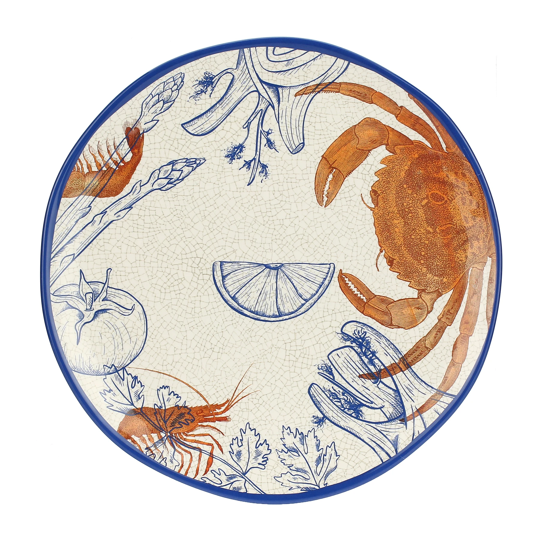 Ocean Life Round Plate 42Cm