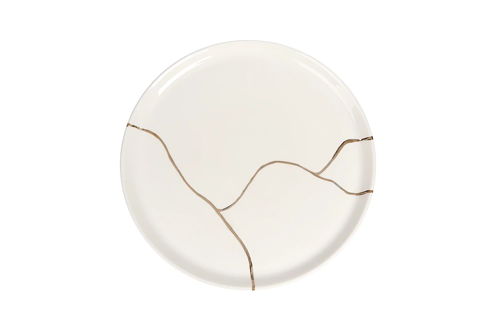 Spirits Gold Banded Flat Plate 24cm