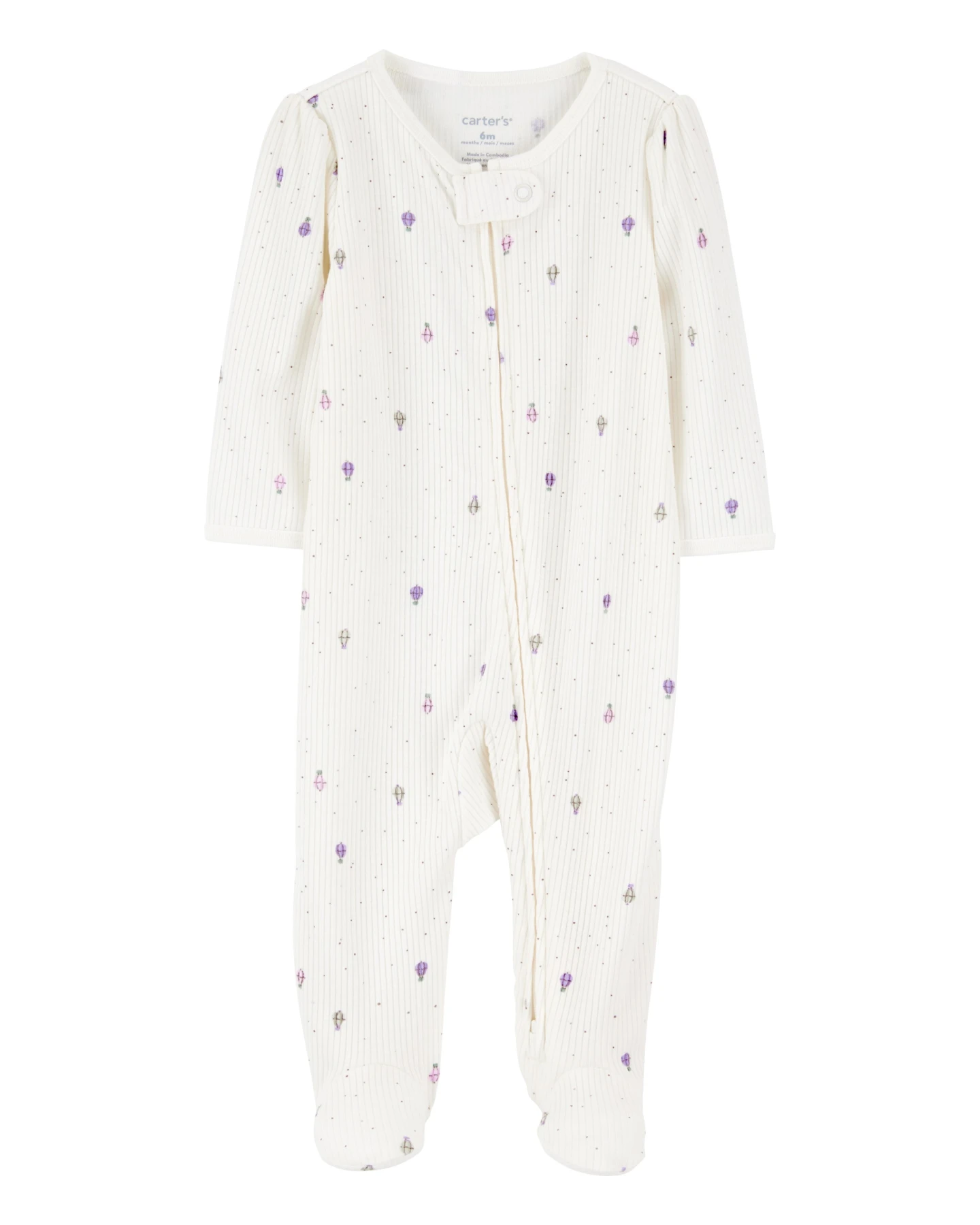 Air Balloon 2-Way Zip Cotton Sleep & Play Pajamas