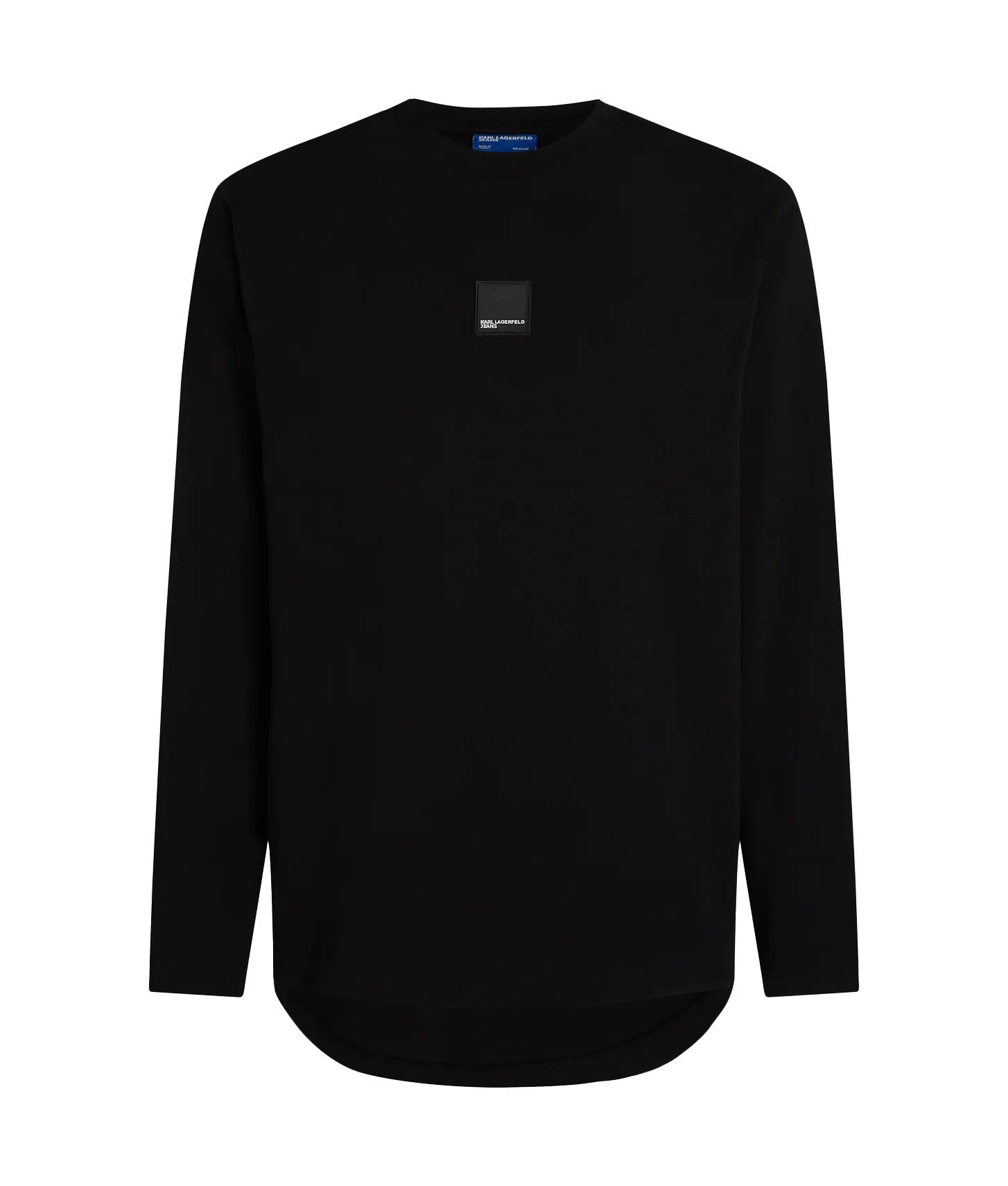 Ribbed Crew Neck Long Sleeves T-shirt Image