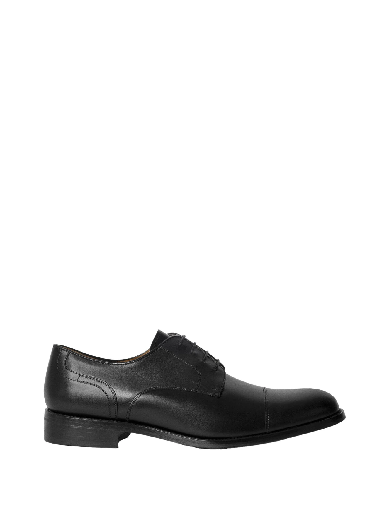 Leather Derby Cap Toe Shoe Image