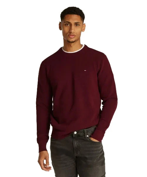 Crew Neck Textured Knit Jumper Image