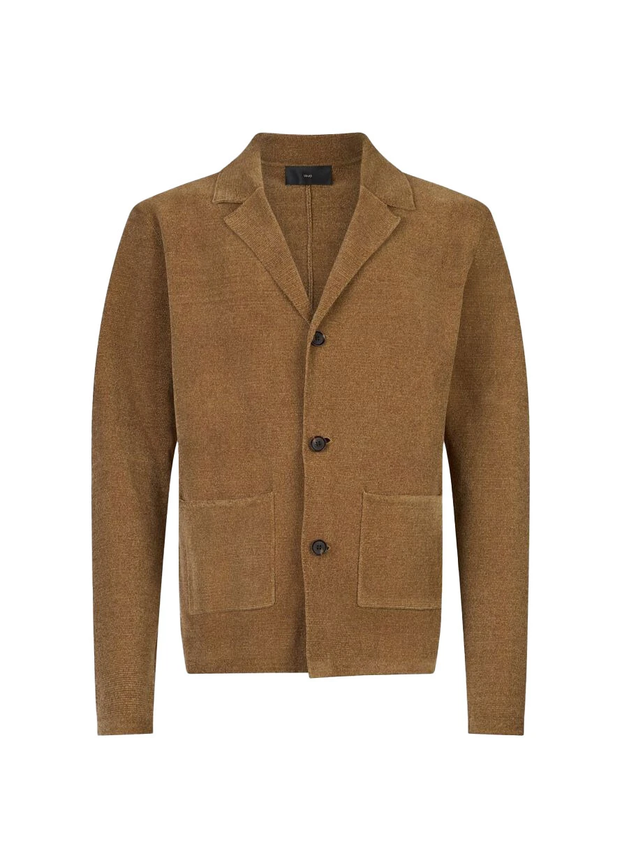 Chenille Cardigan with Side Pockets Image