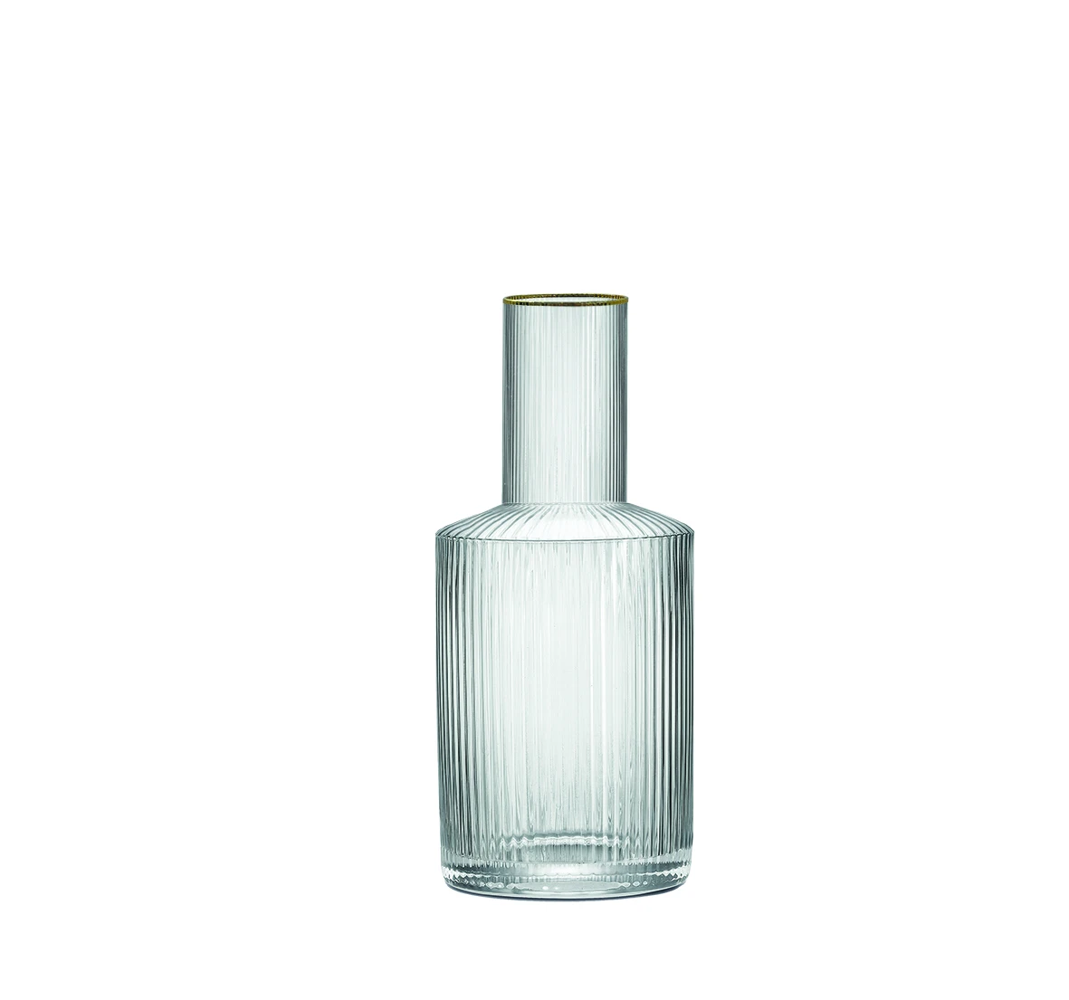 Glass Bottle 800 Ml In Color Box With Rim Gold