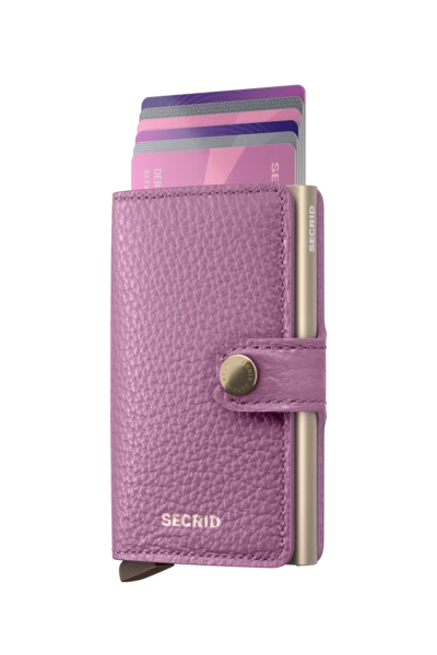 Pebbled Mini Wallet - Orchid