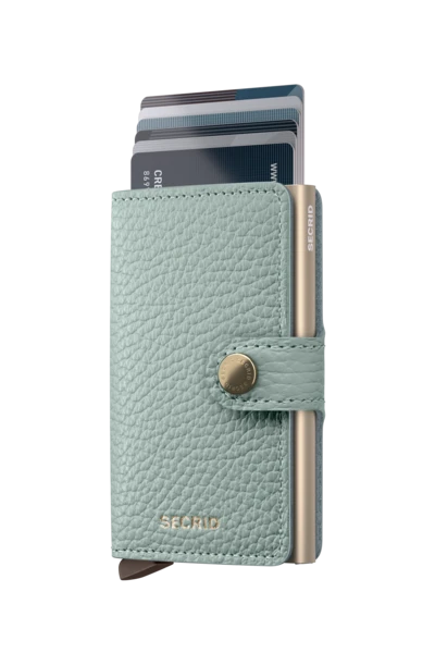Pebbled Mini Wallet - Sea Green