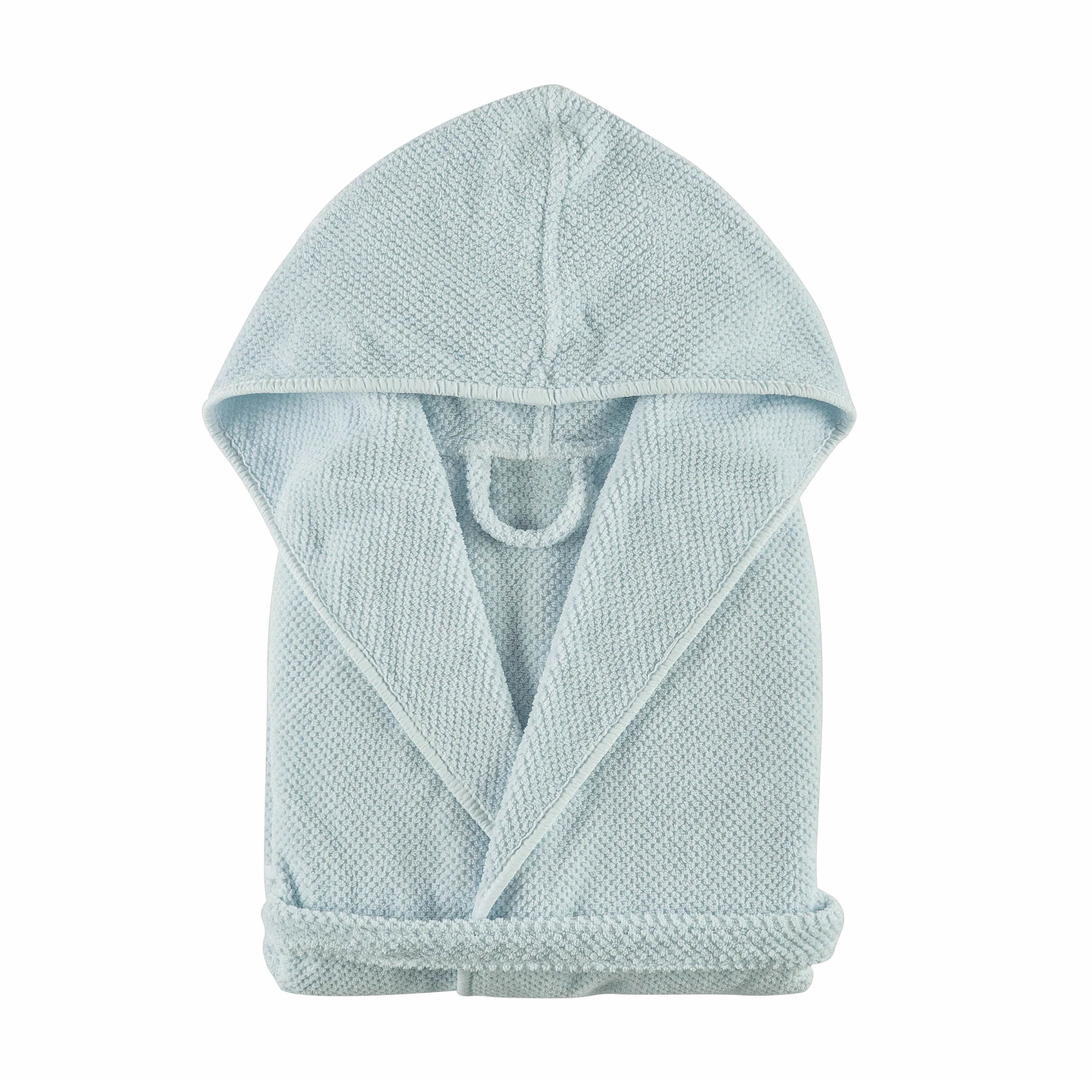 Bee Waffle Bathrobe (Hooded) 2/3 A Sea Mist
