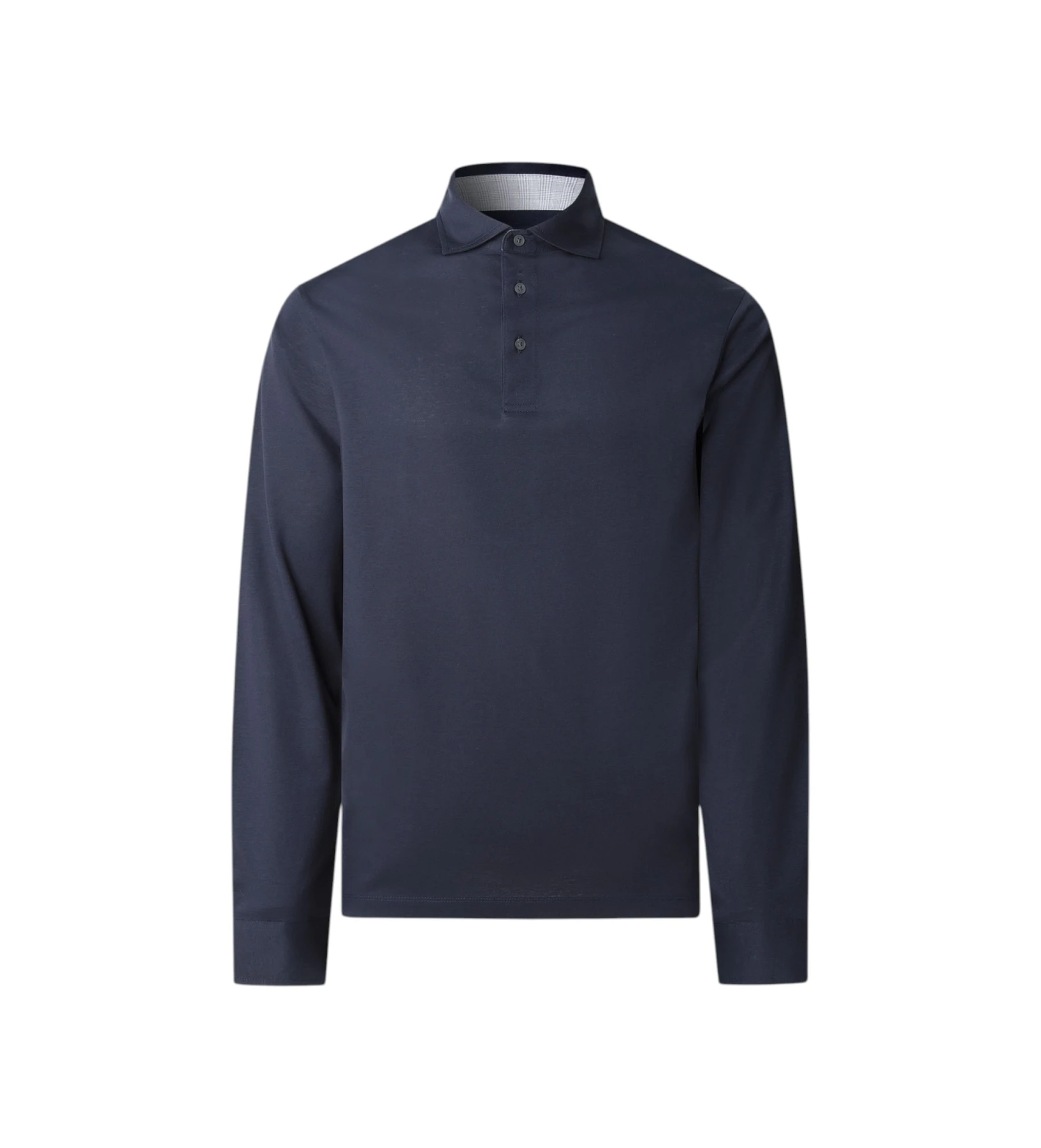 Classic Fit Long Sleeve Cotton-Silk Polo Image