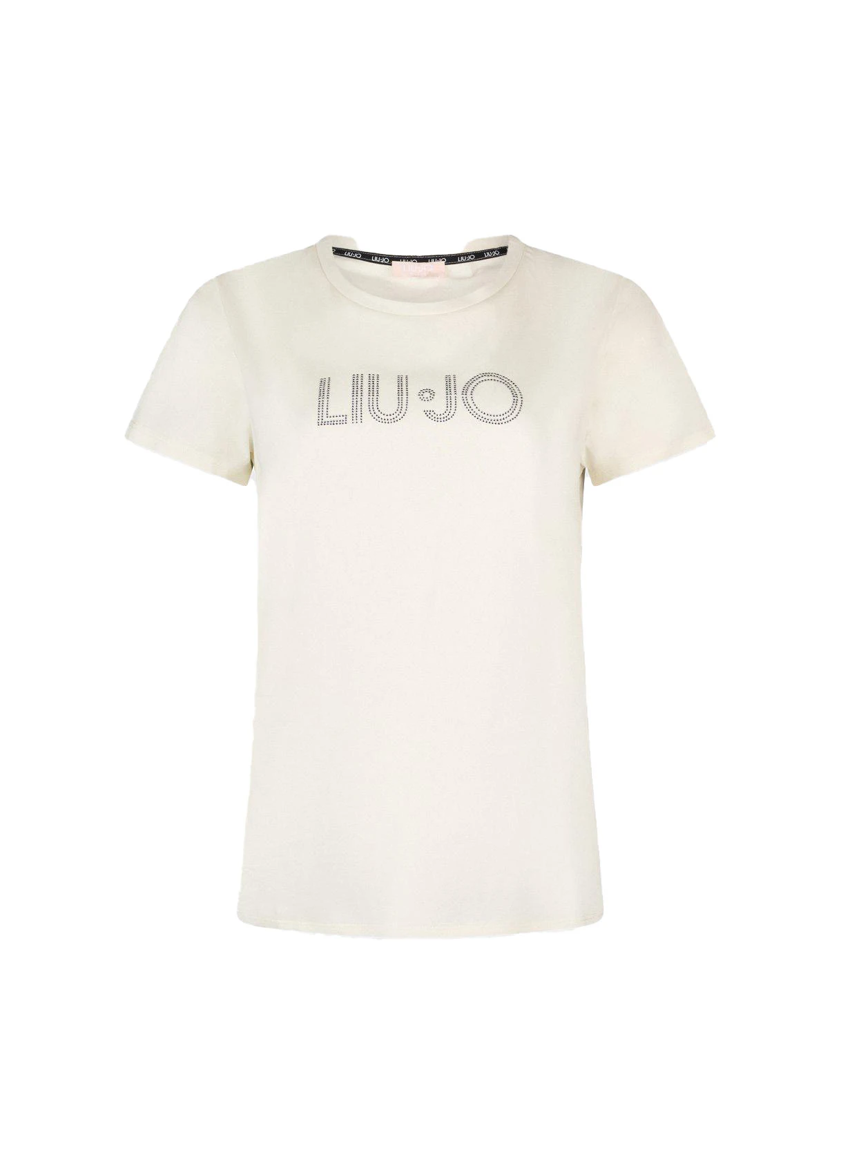 Short Sleeved T-shirt with a Crystal-embellished Image