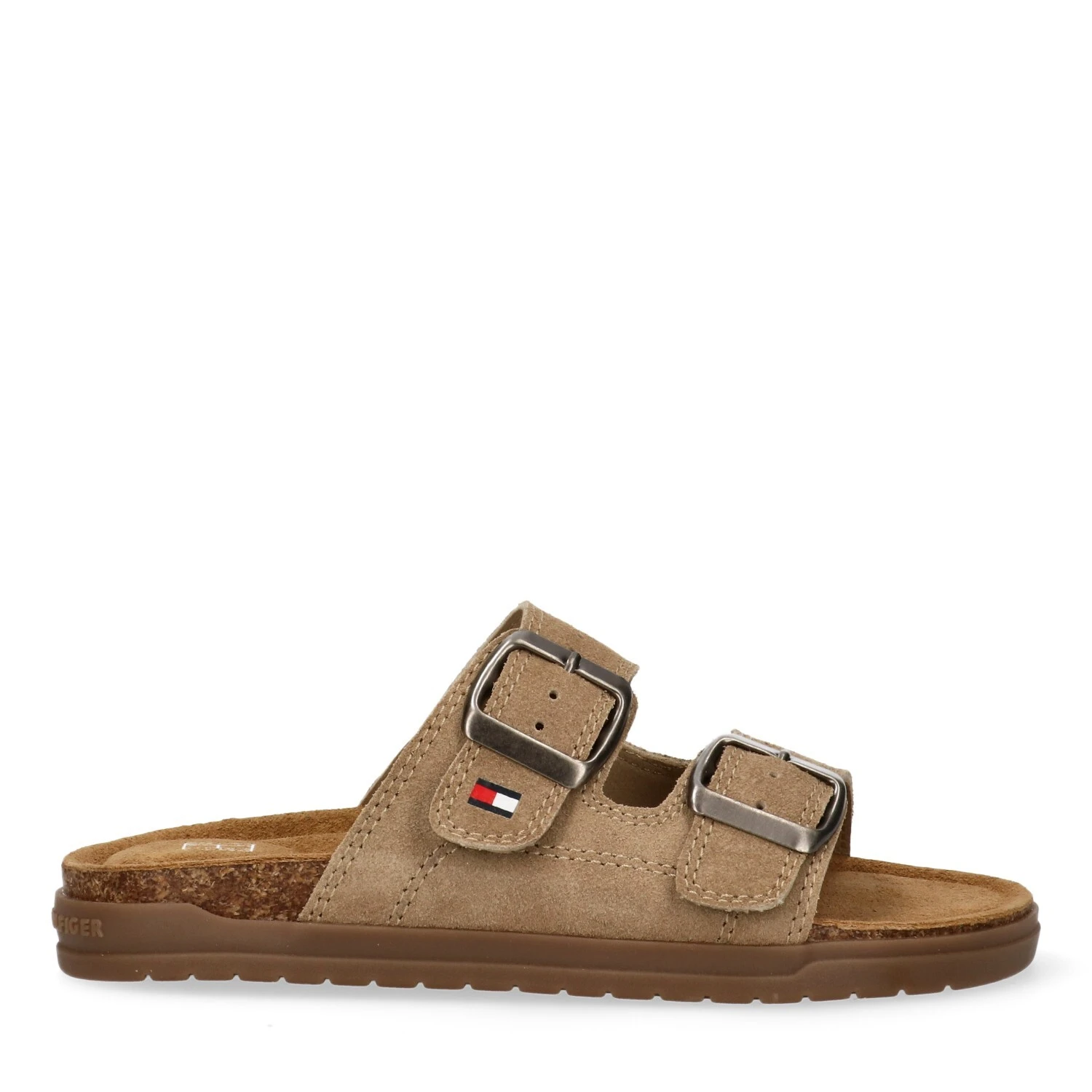 Kids Boys Suede Double-Buckle Slides