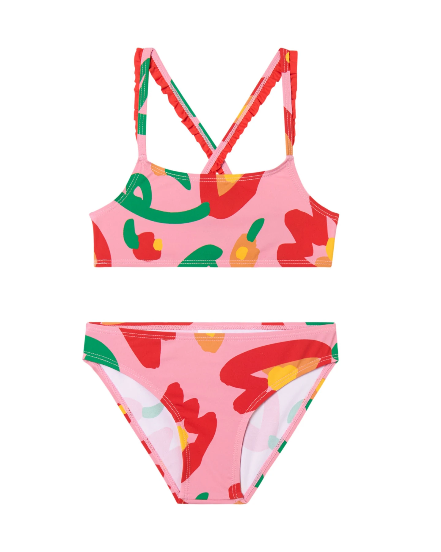 Kids Girls Floral Bikini Two-Piece Set
