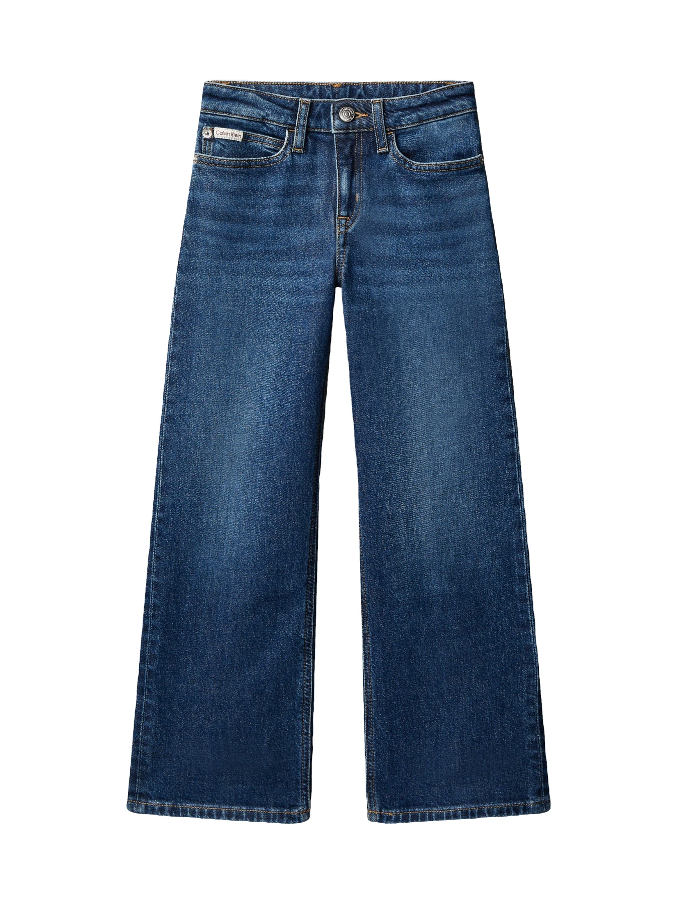 Kids Girls High Rise Wide Leg Jeans
