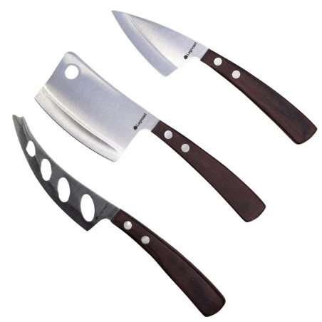 Cheese Set - Drak Wood Handle
