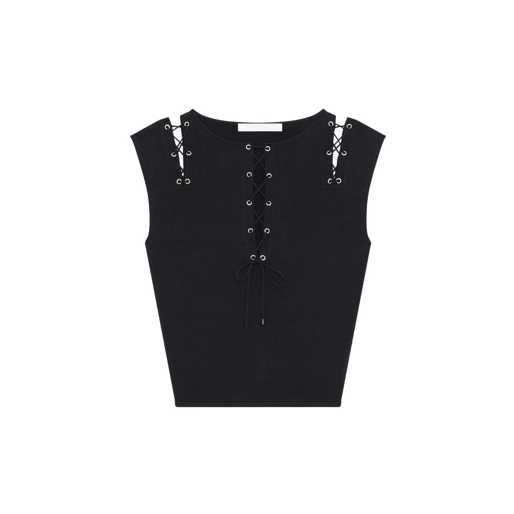 Sleeveless Lace-up Top