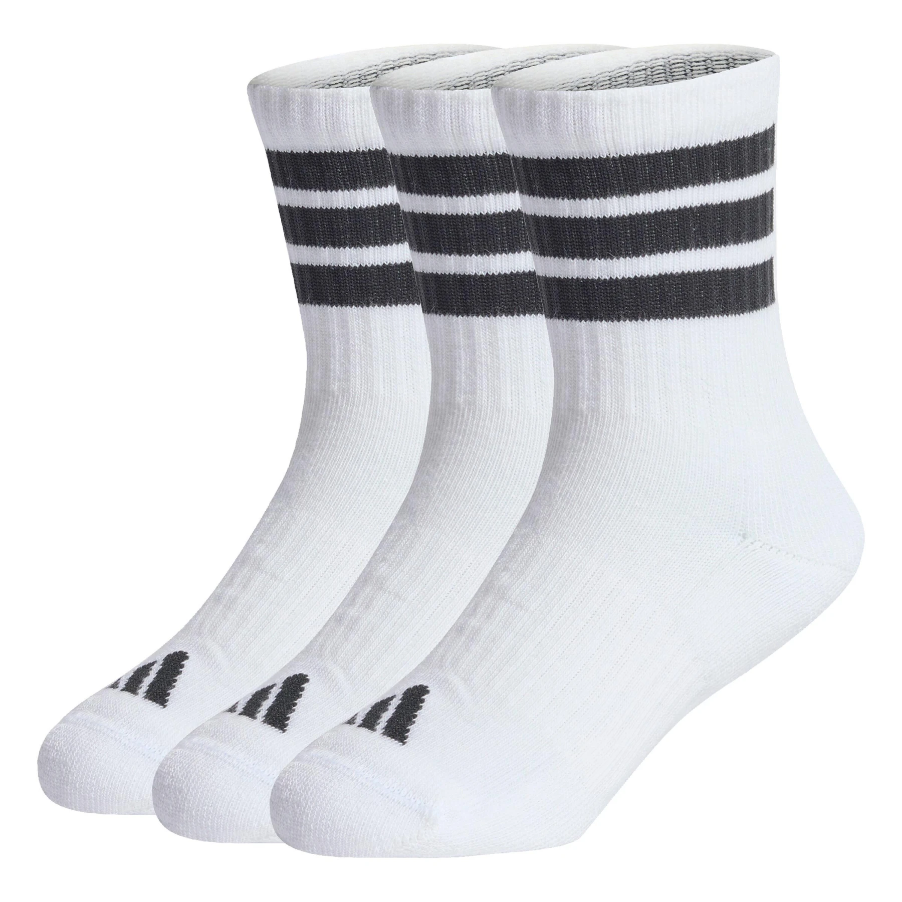 Baby Neutral 3 Pack 3-Stripes Cushioned Crew Socks