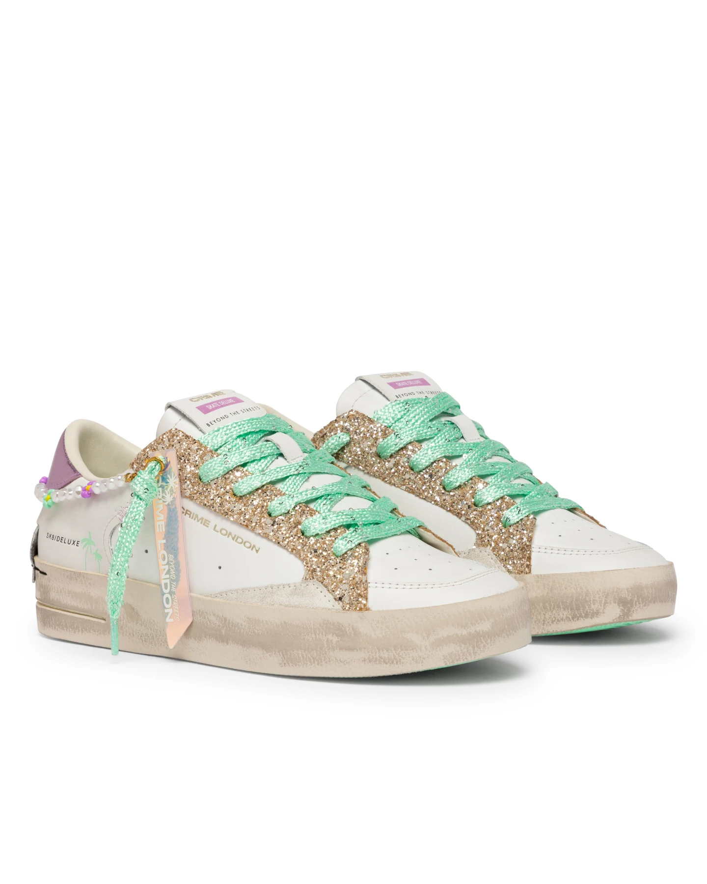 SK8 Deluxe Cotton Candy Sneakesr with Glitter