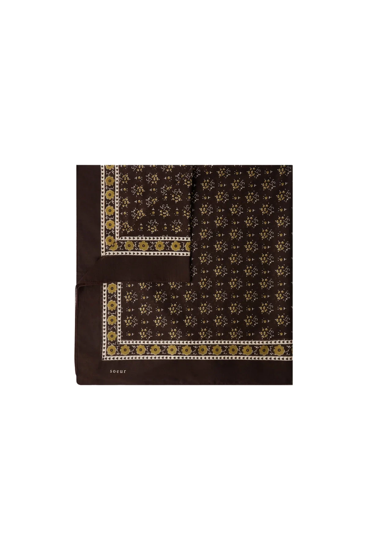Floral Print Silk Scarf