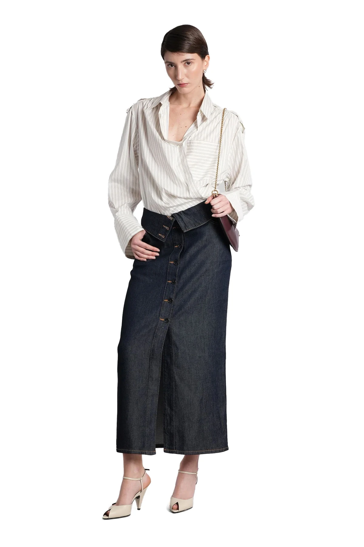 Denim Midi Skirt