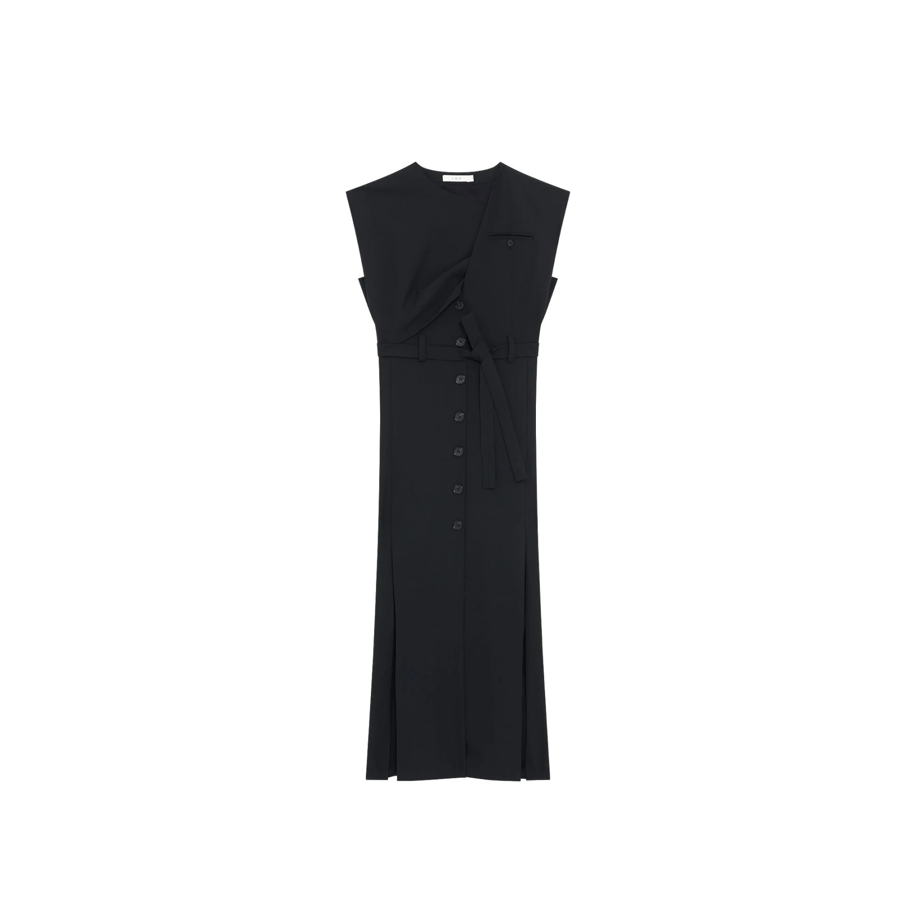 Sleeveless Long Dress With Adjustable Neckline