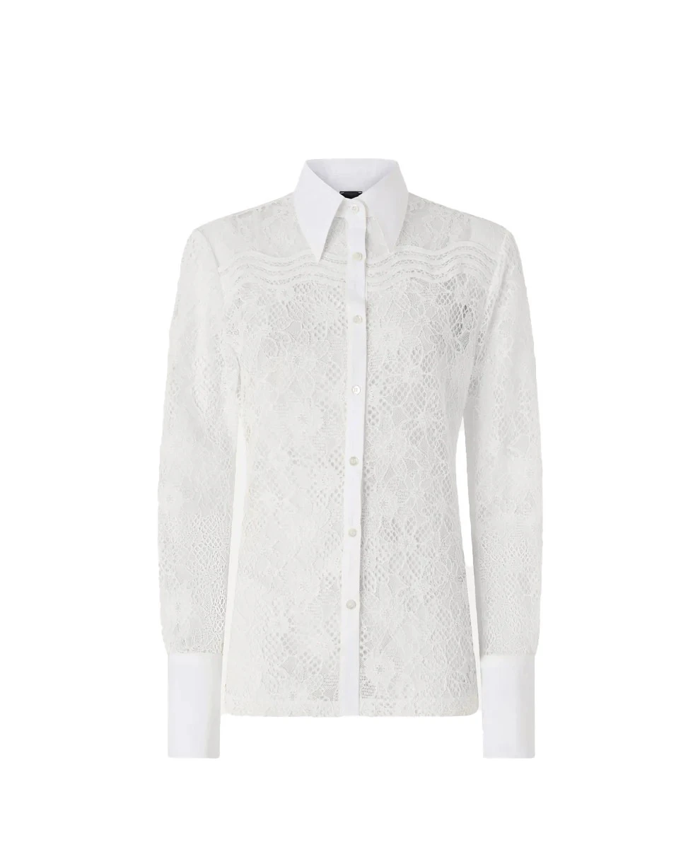 Tulle & Lace Long Sleeve Shirt