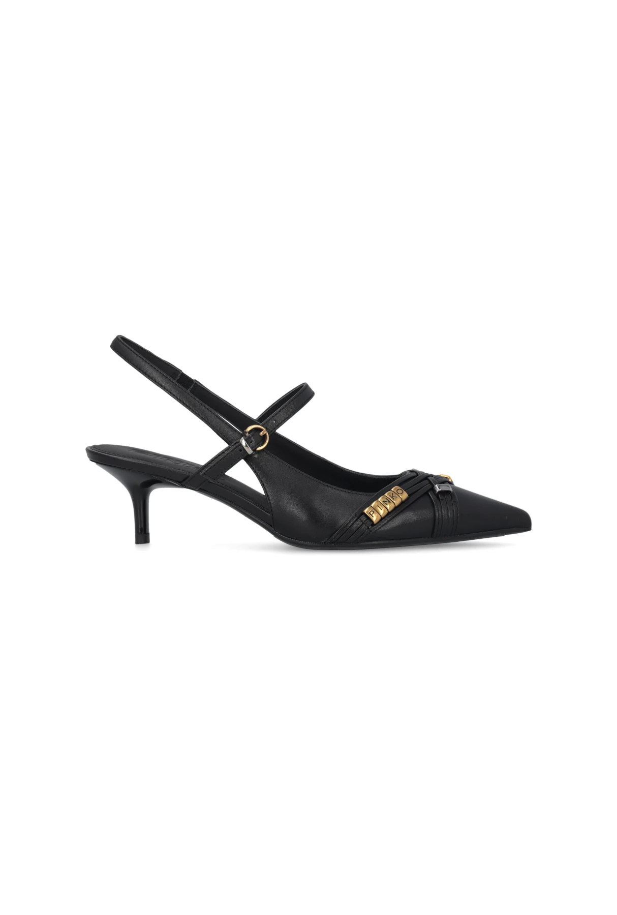 Pointed Toe Slingback Leather Pump