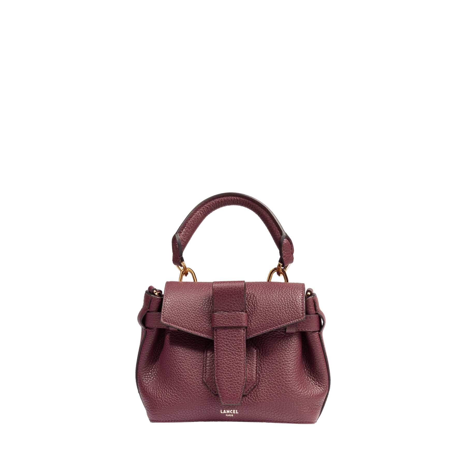 Cassis Grained Leather Mini Handbag Image