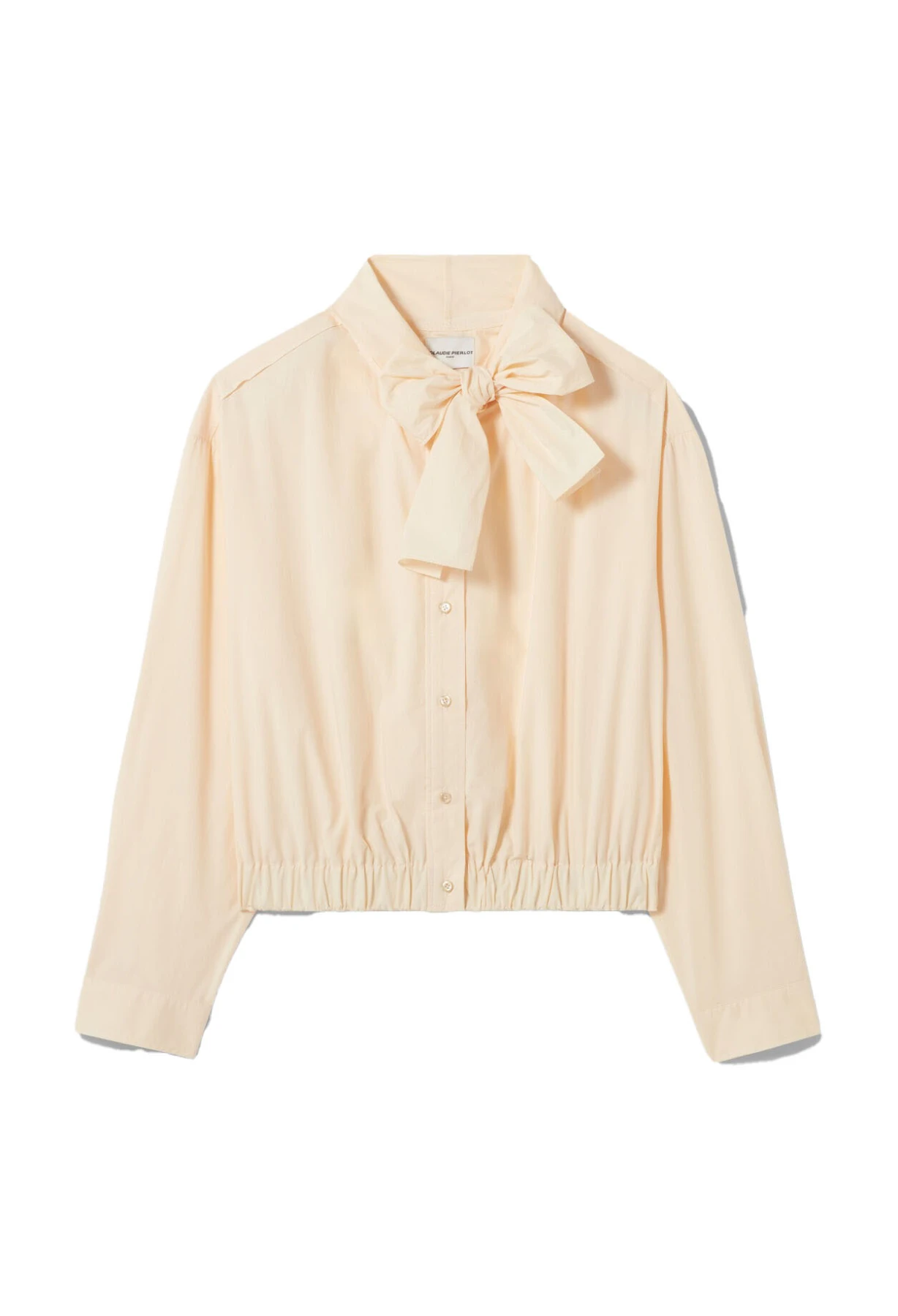 Pussy-Bow Poplin Blouse