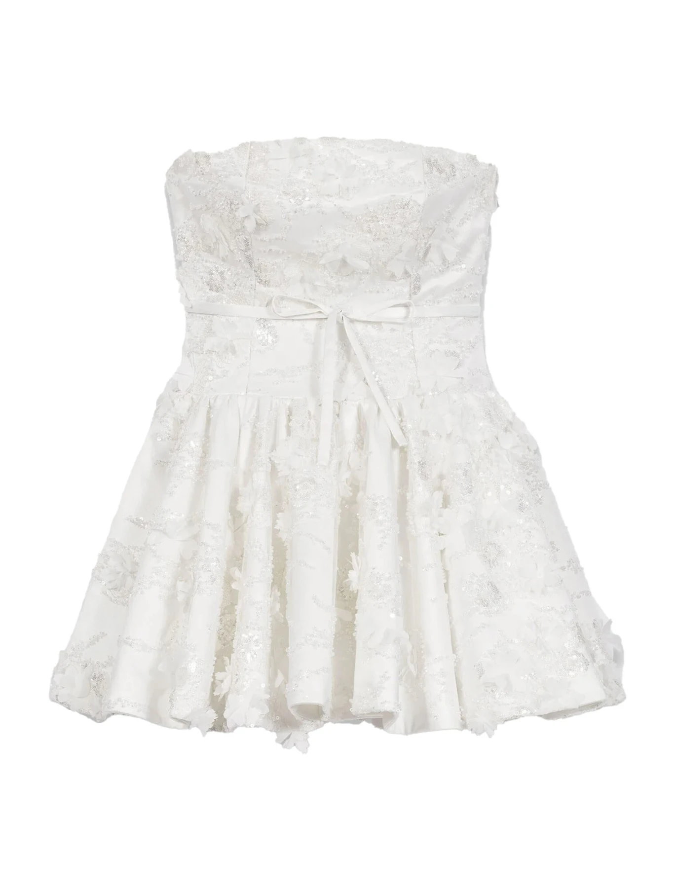 Short Embroidered Bustier Dress