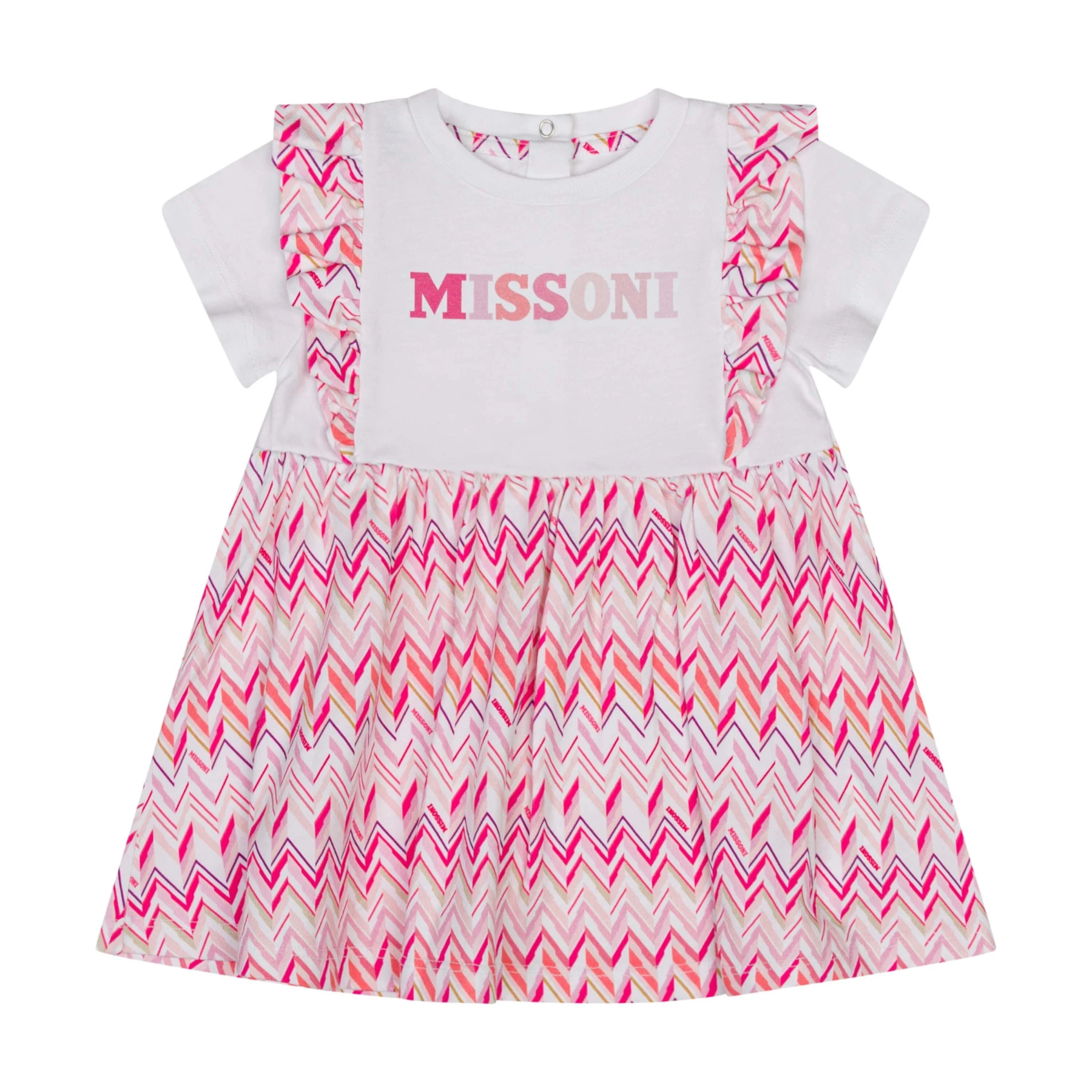 Baby Girl Multi-Coloured Logo Zig Zag Dress