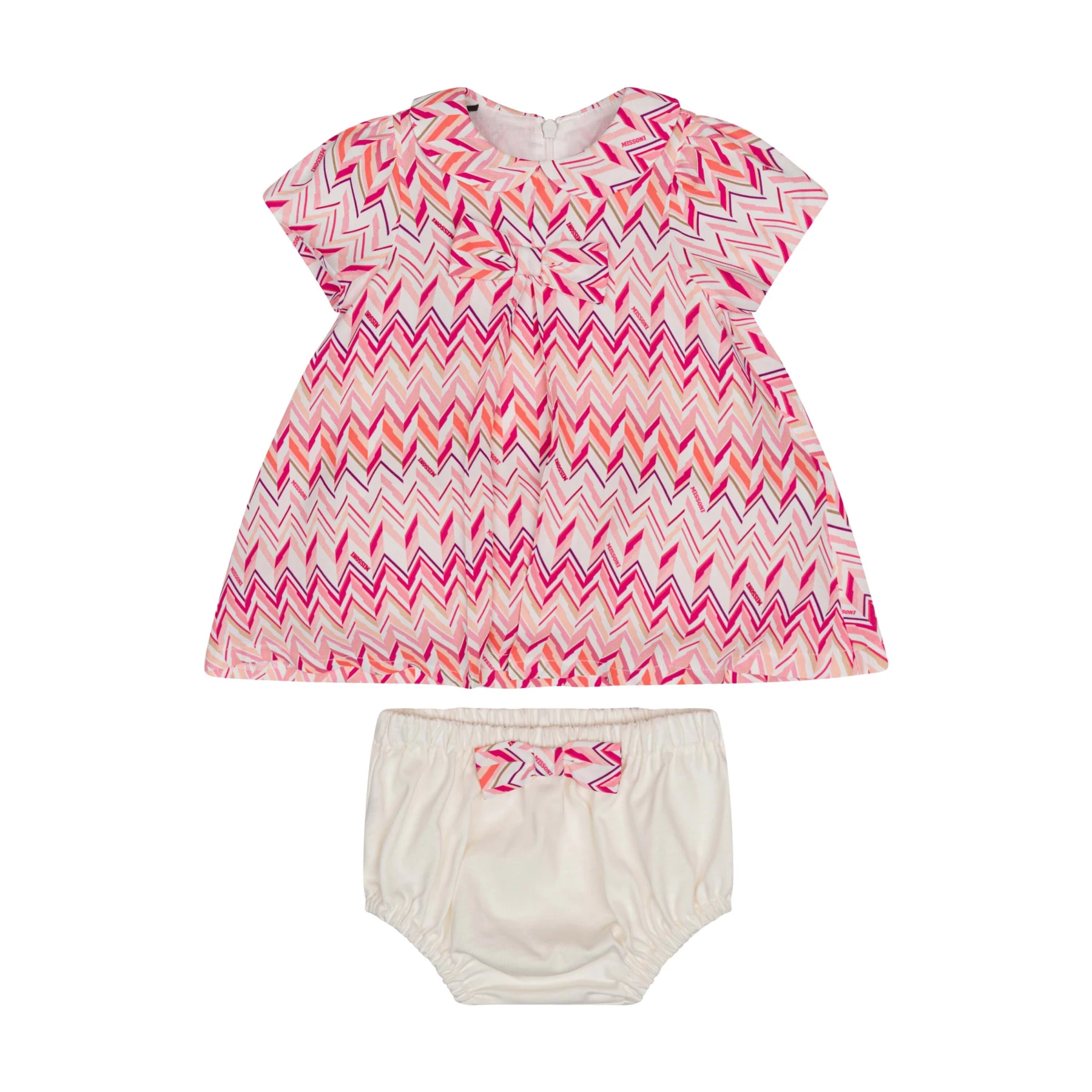 Baby Girl Multi-Coloured Logo Zig Zag Dress Set 