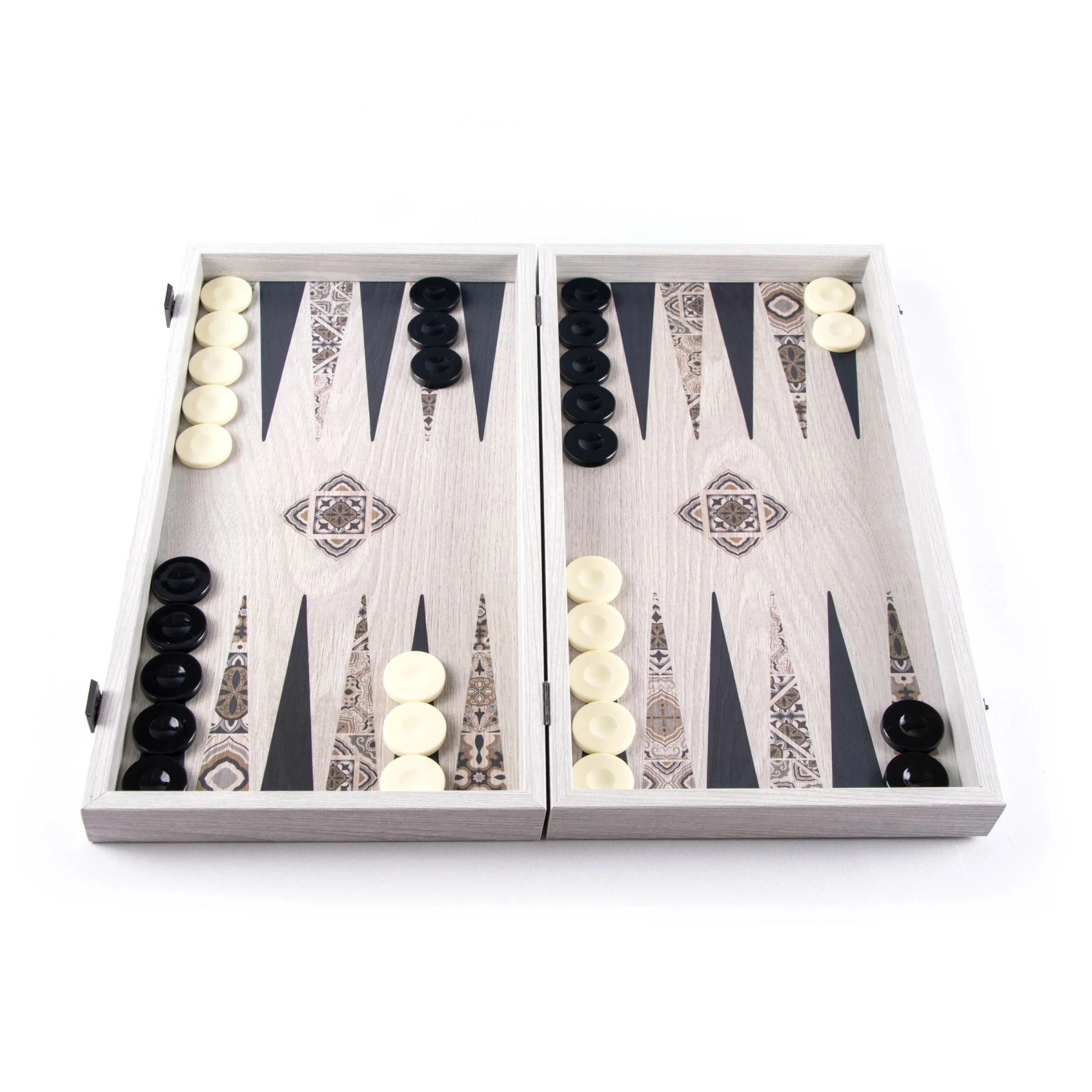 Wooden Backgammon printed-Moroccan Mosaic Art 48x26cm