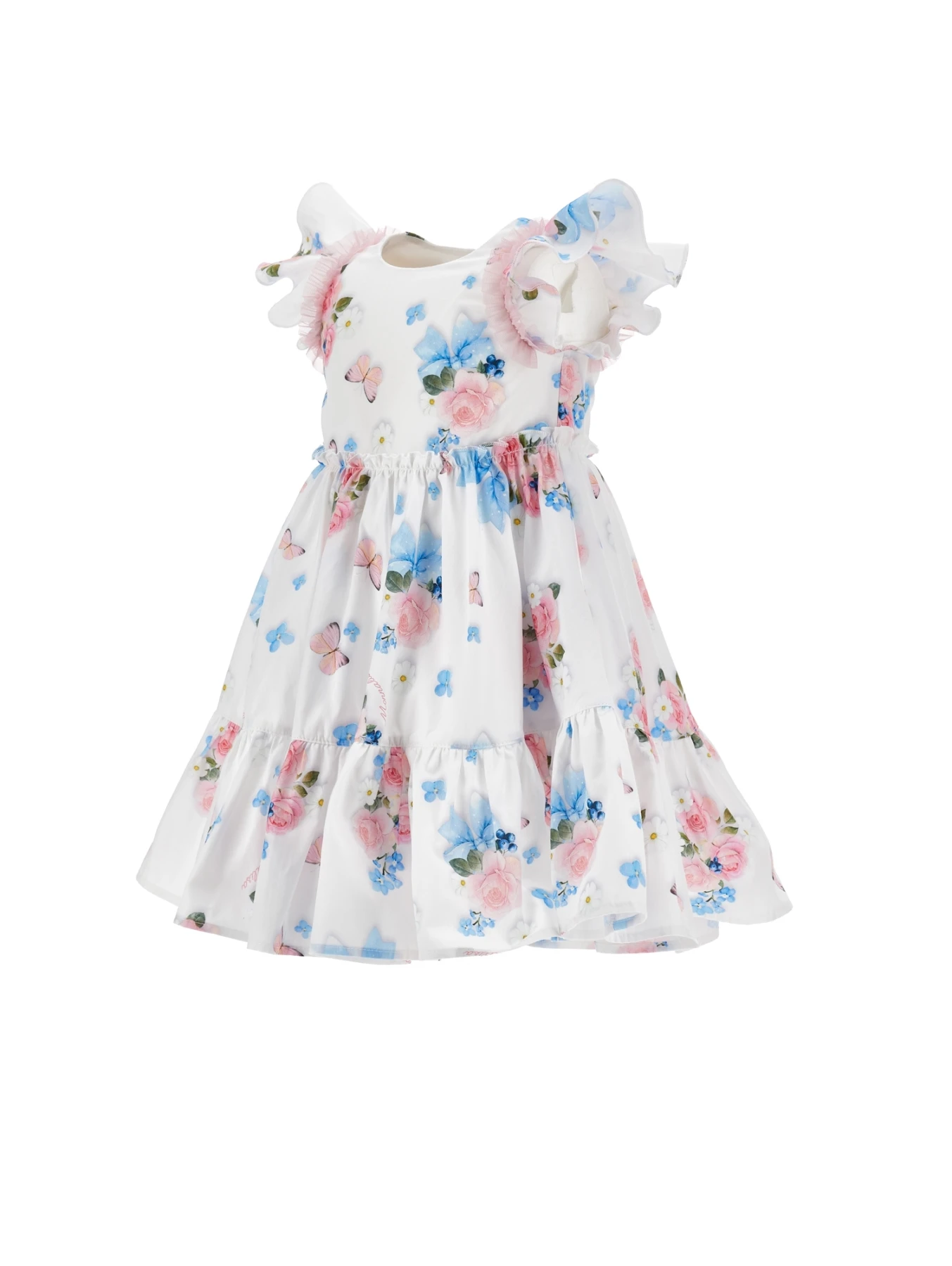 Baby Girl Floral & Bows Short Sleeve Dress