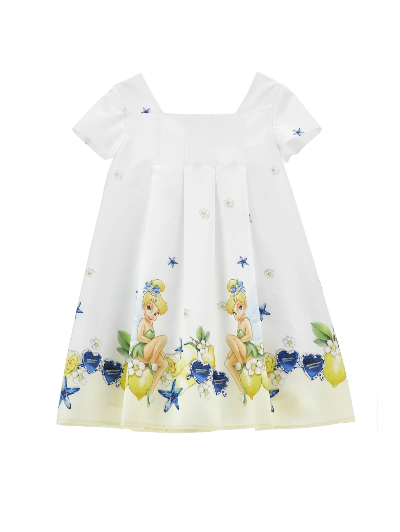 Kids Girls Tinker Bell Short Sleeve Dress