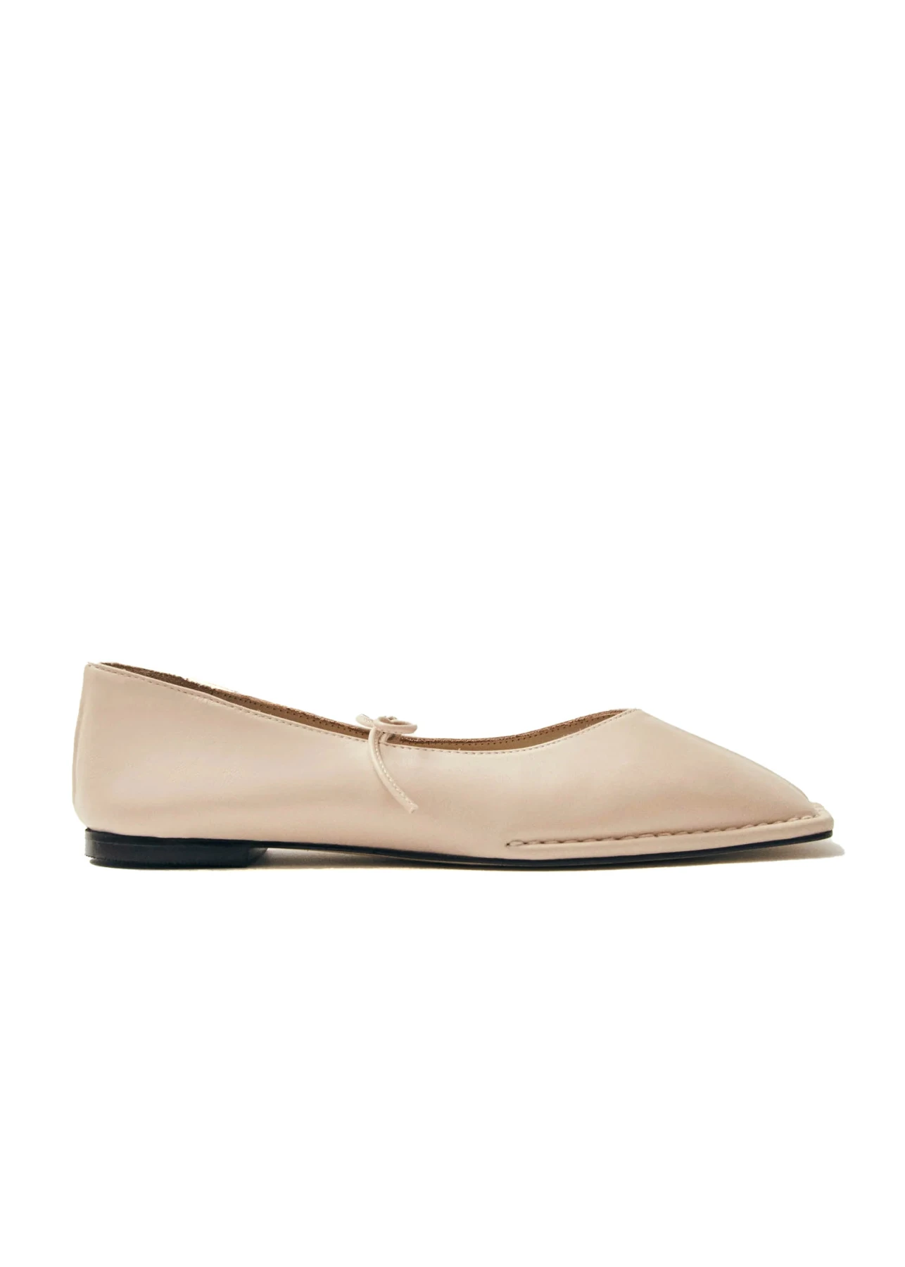 Sway Leather Ballerina with Bow Closure