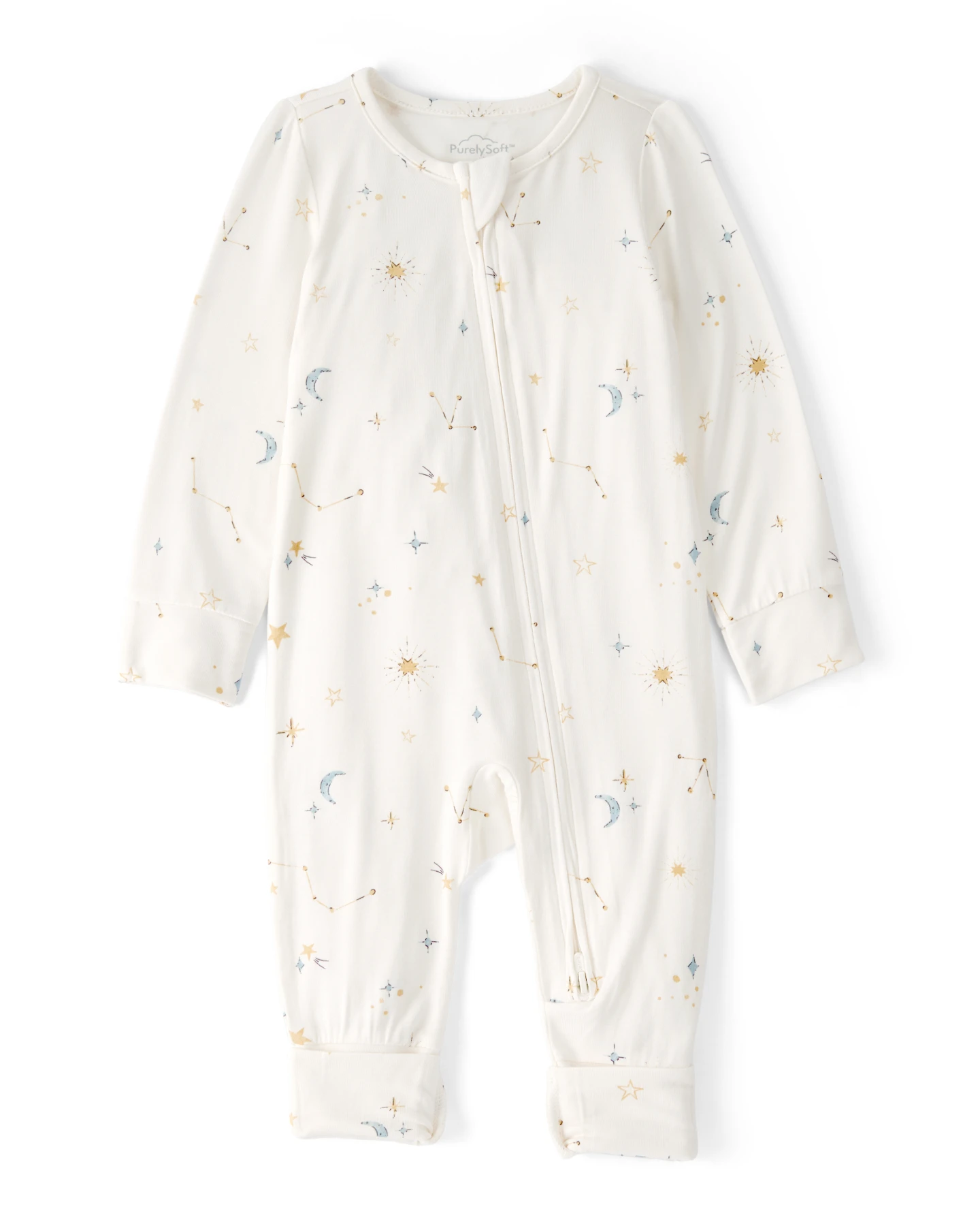 Baby Neutral Constellation 2-Way Zip PurelySoft Sleeper - Cream