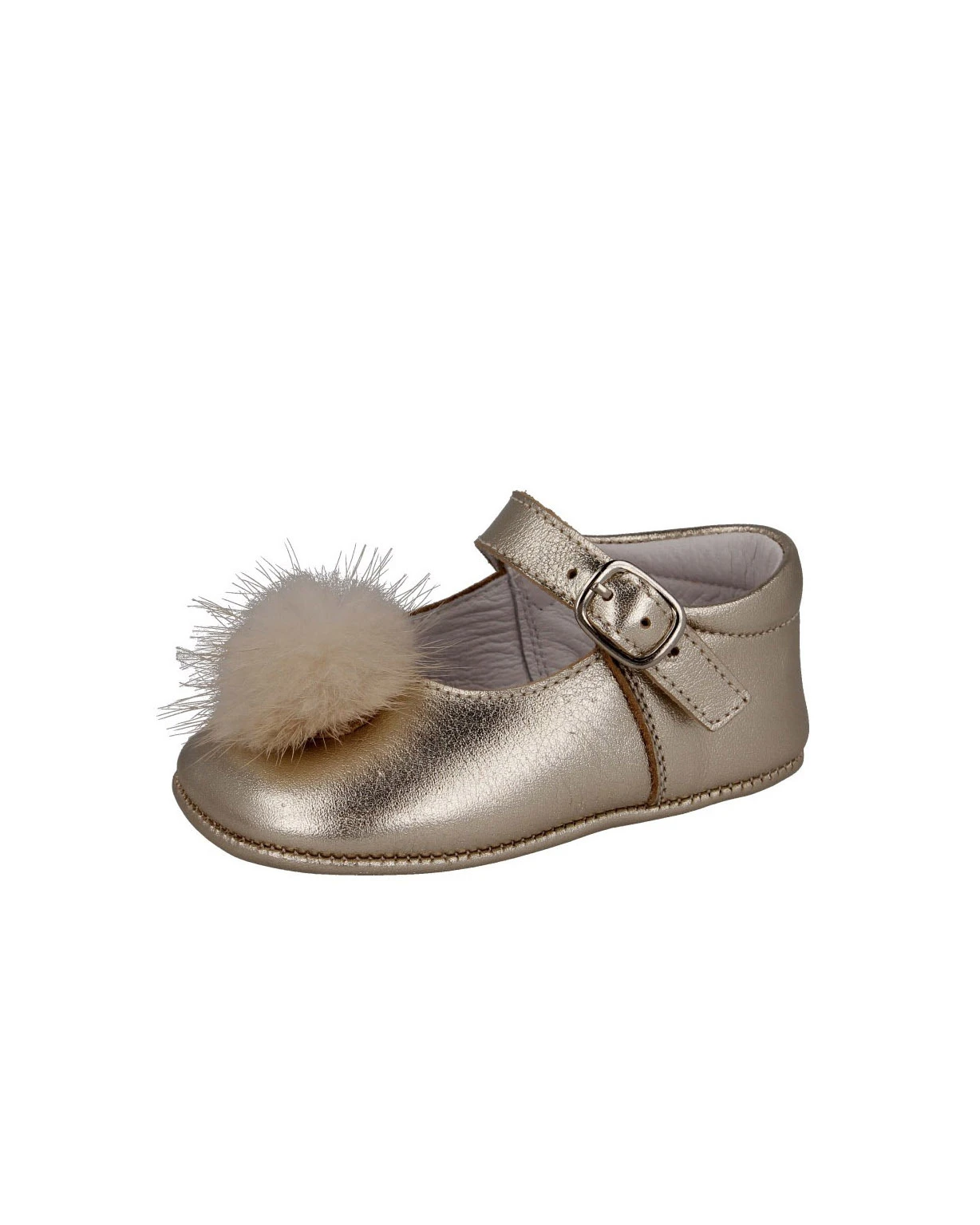 Baby Girl Champagne Shimmer Baby Mary Janes Ballerina