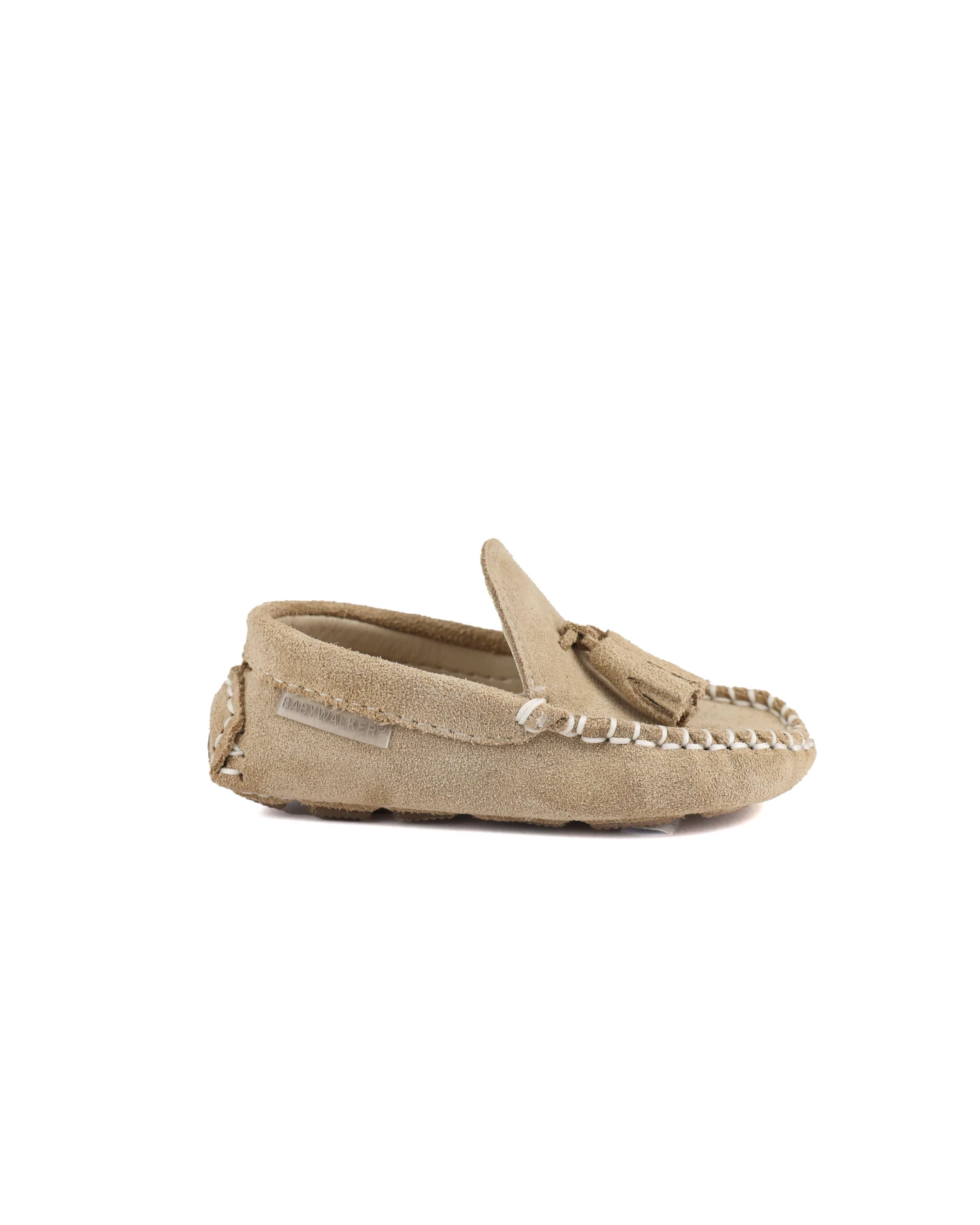 Baby Boy Suede Hand-Stitched Tassel Loafers
