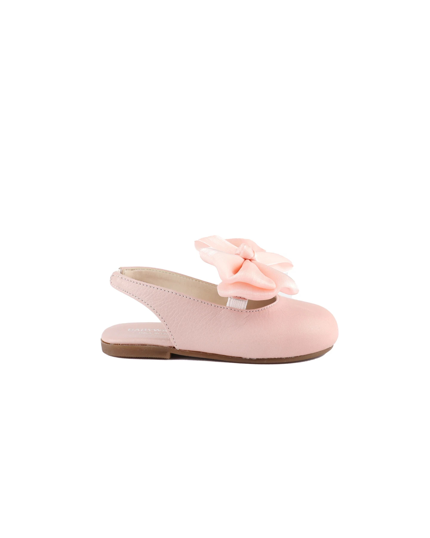 Baby Girl Chiffon Bow Embellished Sling Back Ballerinas