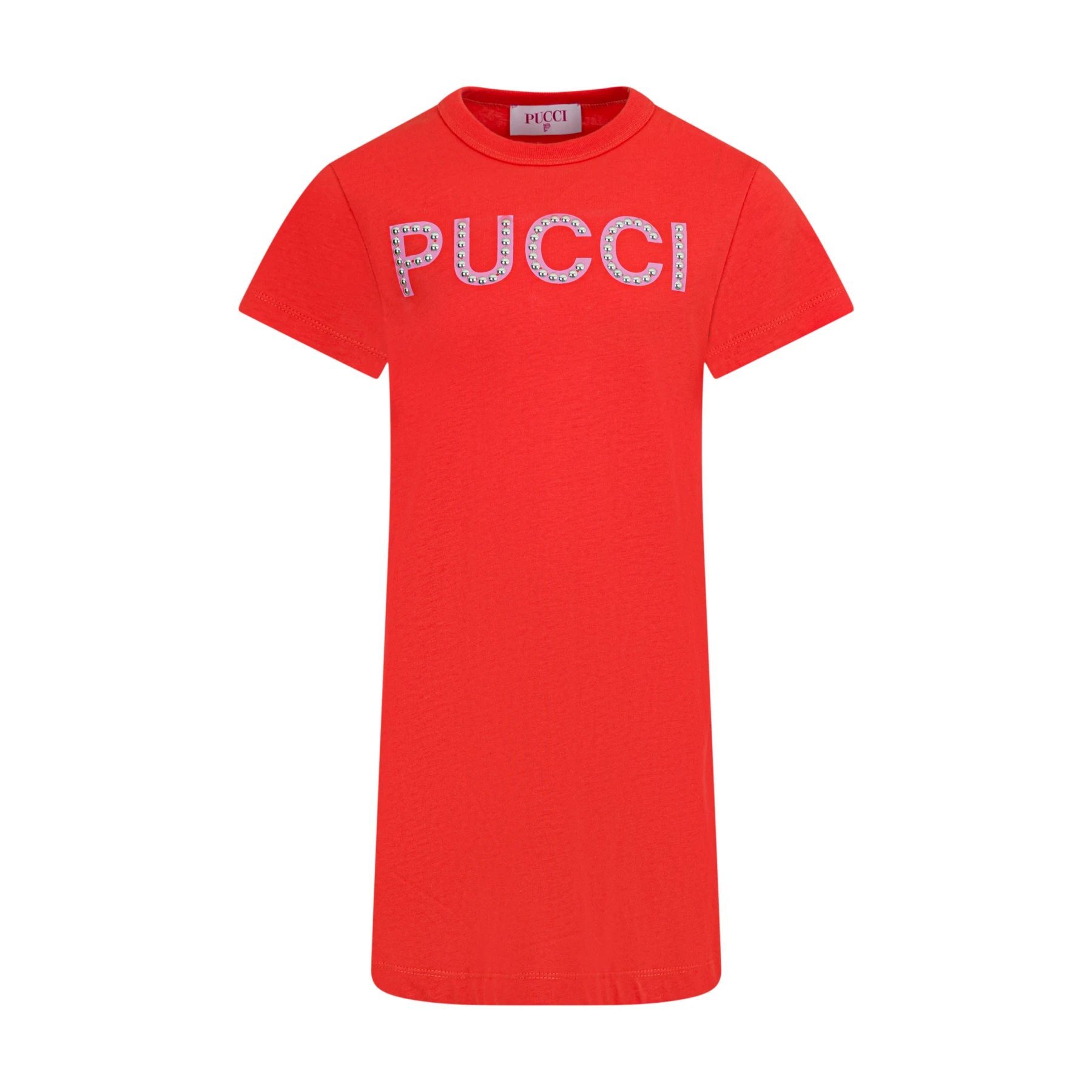 Short Sleeve Logo Dress with Cut-Out Back Detail Image