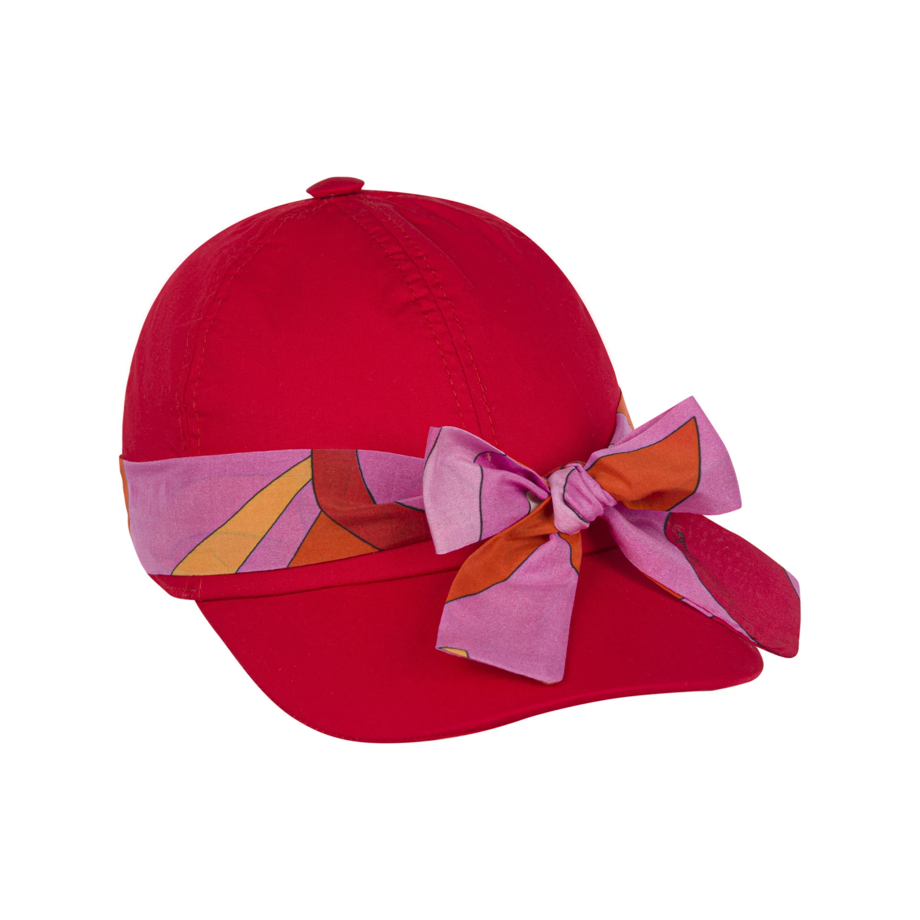 Kids Girls Cotton Cap with Bow Detail