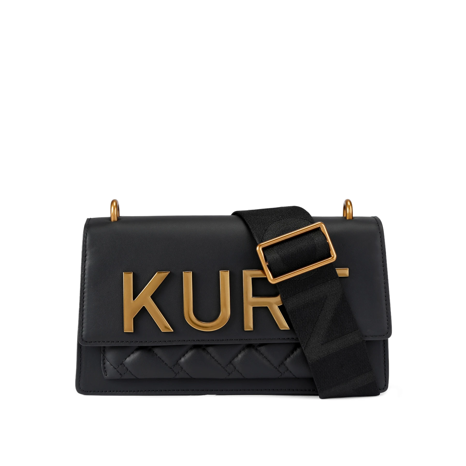 Leather Logo & Quilt East West Crossbody Bag