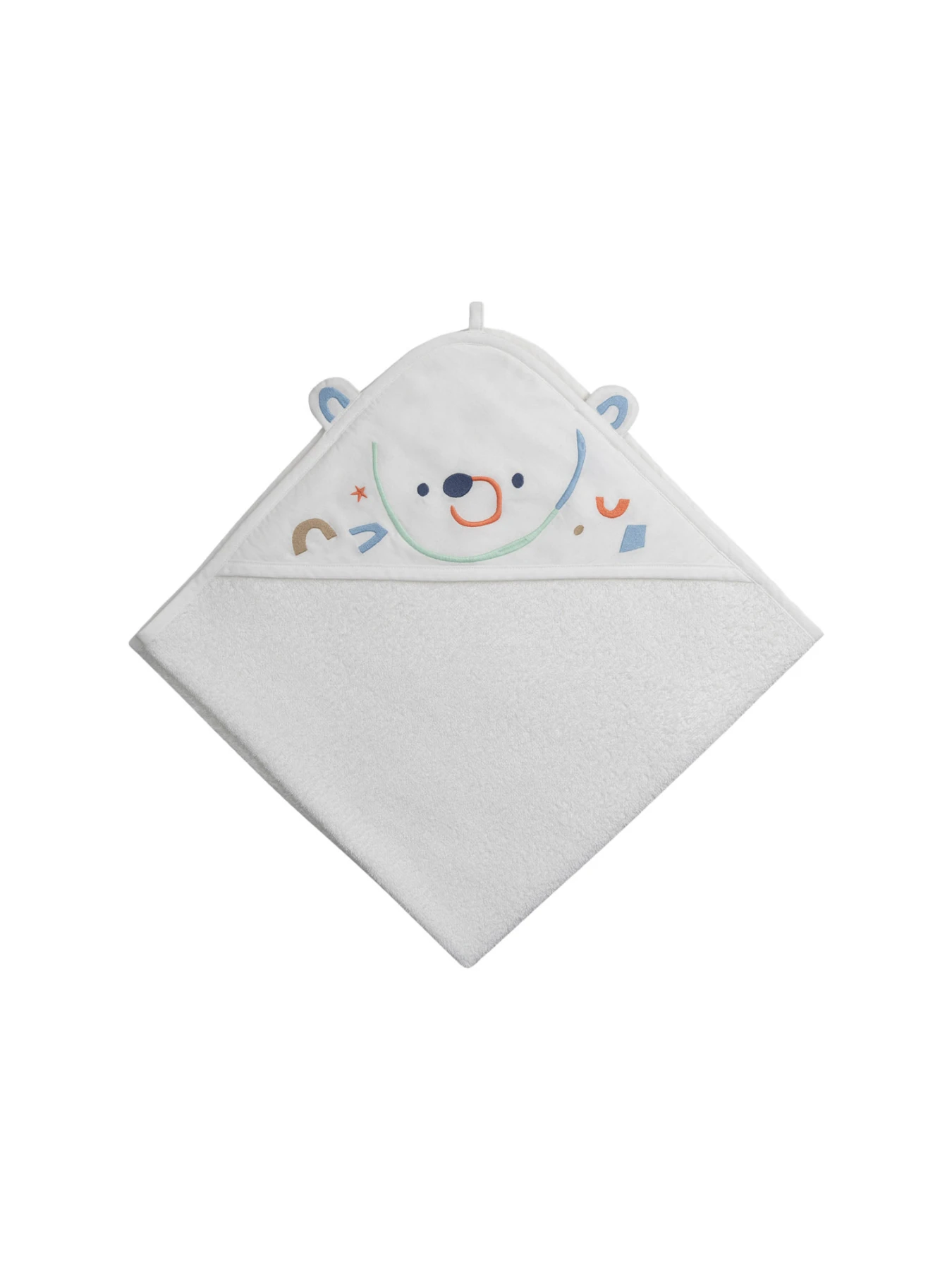 Baby Neutral White Bath Towel with Hood