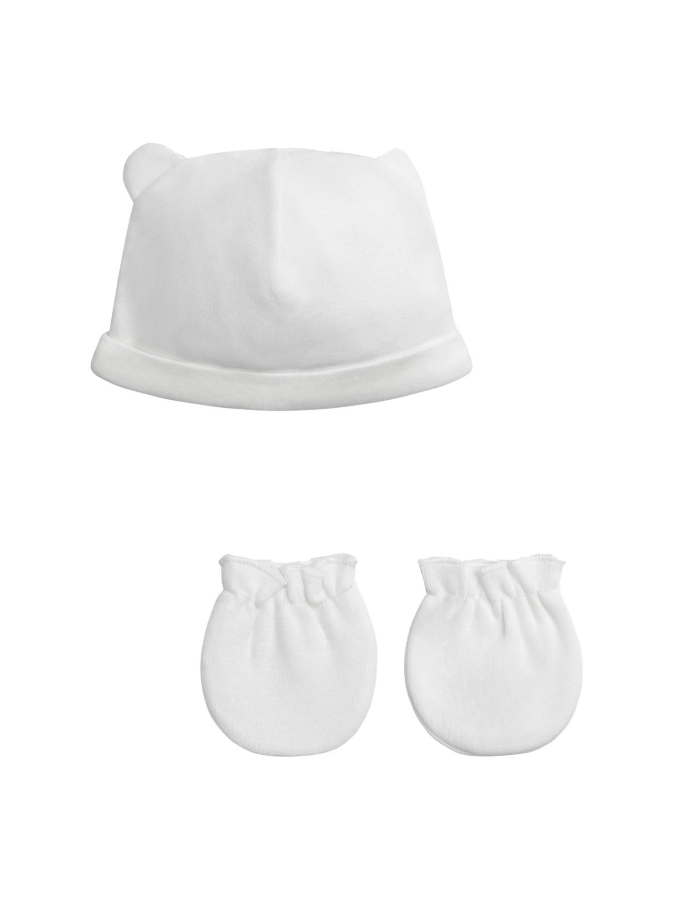 Baby Neutral Newborn Set Beanie and Mittens
