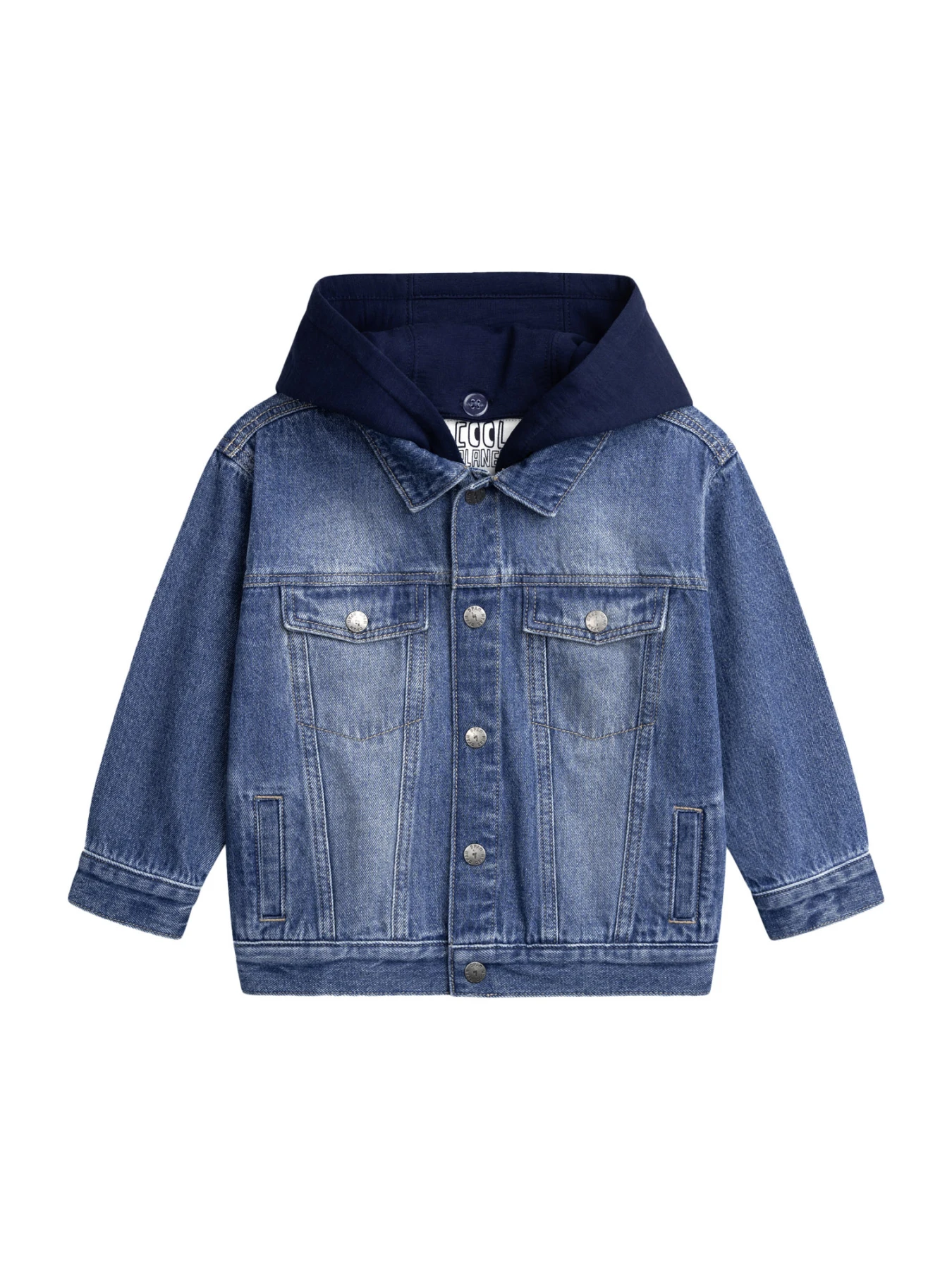 Kids Boys Hooded Denim Jacket
