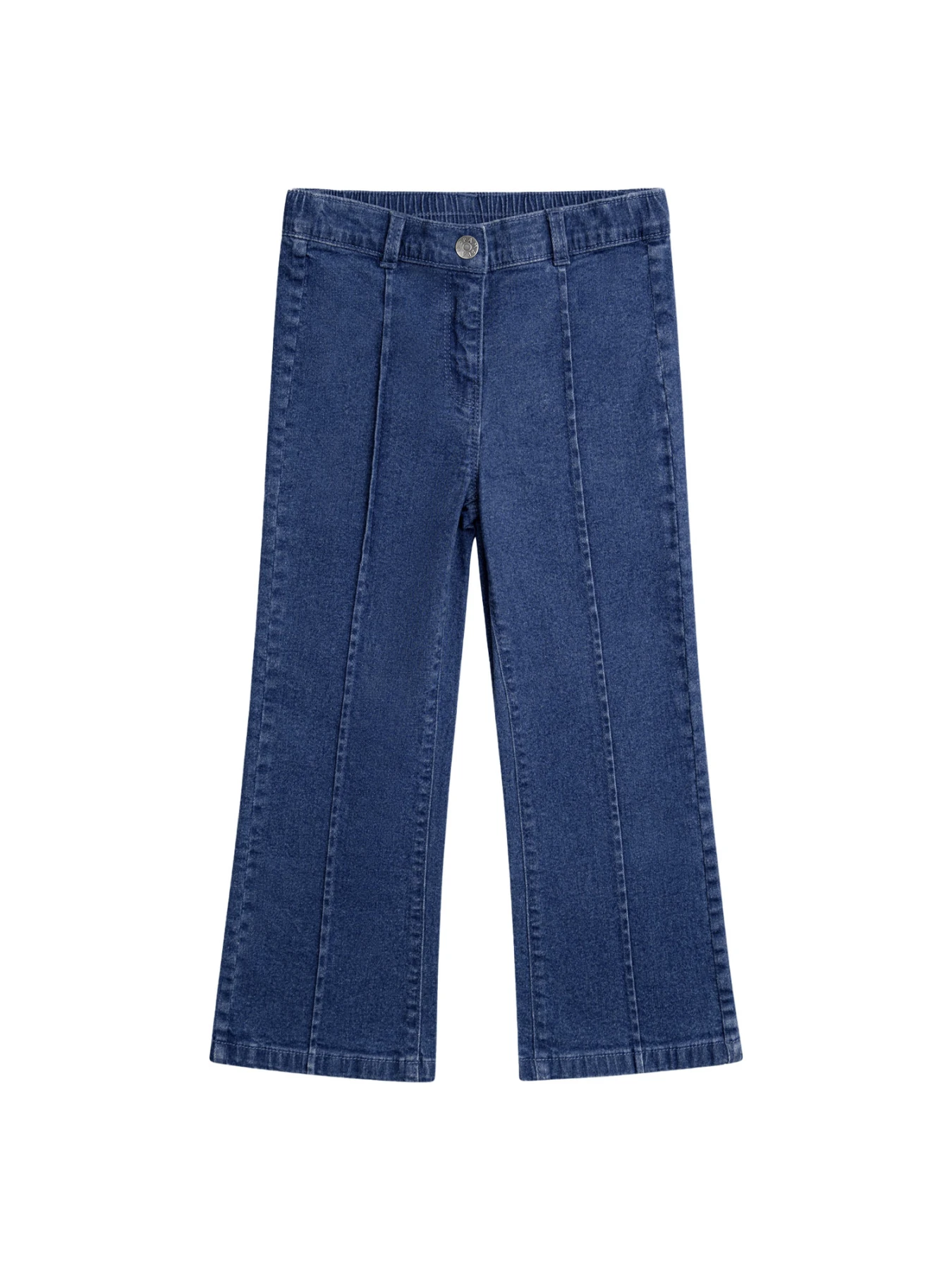 Kids Girls Blue Heart Pocket Jeans